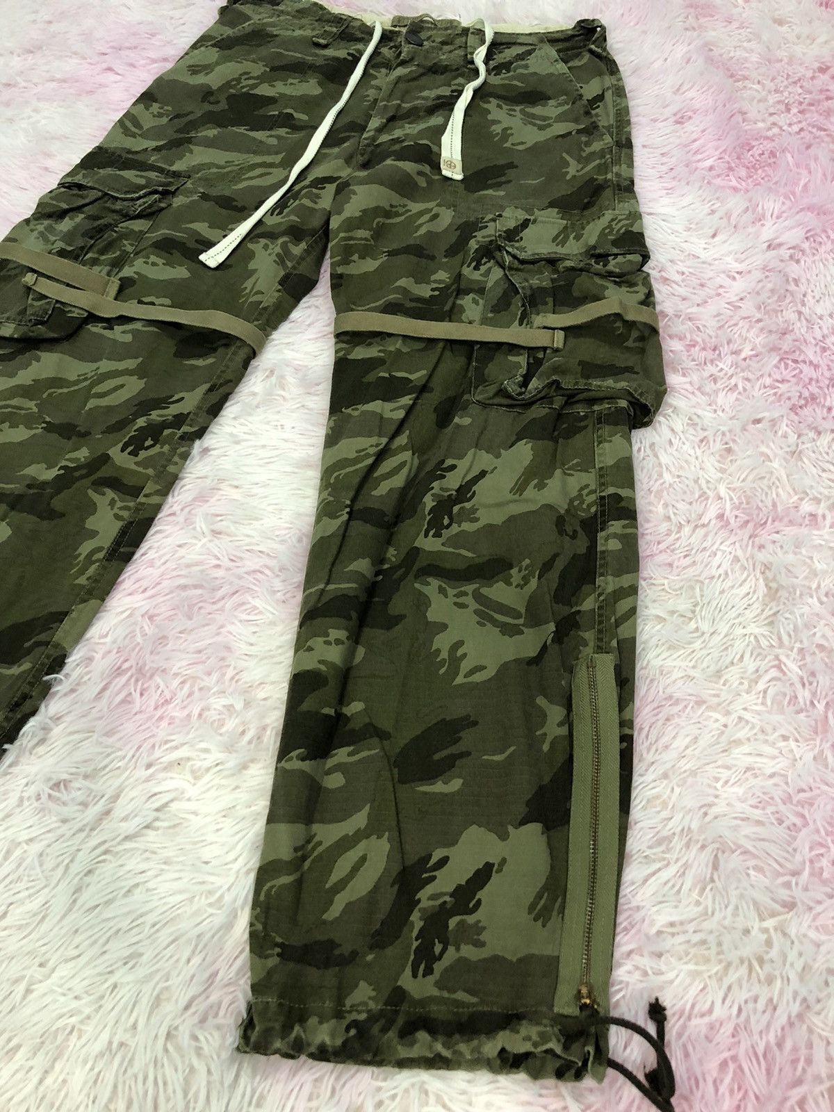 📮FREE SHIPPING📮Rare Purple&Yellow Camo Bondage Cargo Pants