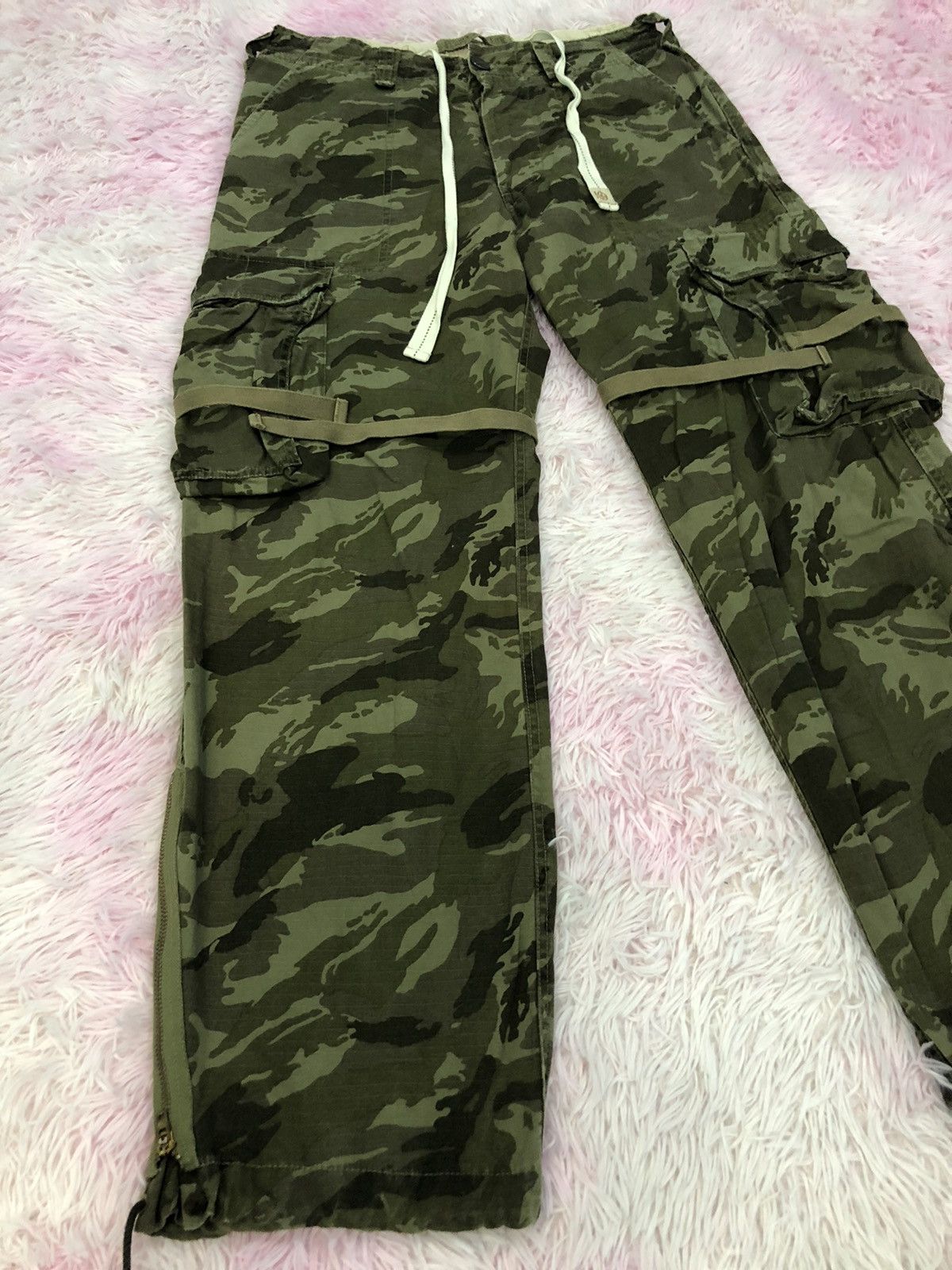 📮FREE SHIPPING📮Rare Purple&Yellow Camo Bondage Cargo Pants