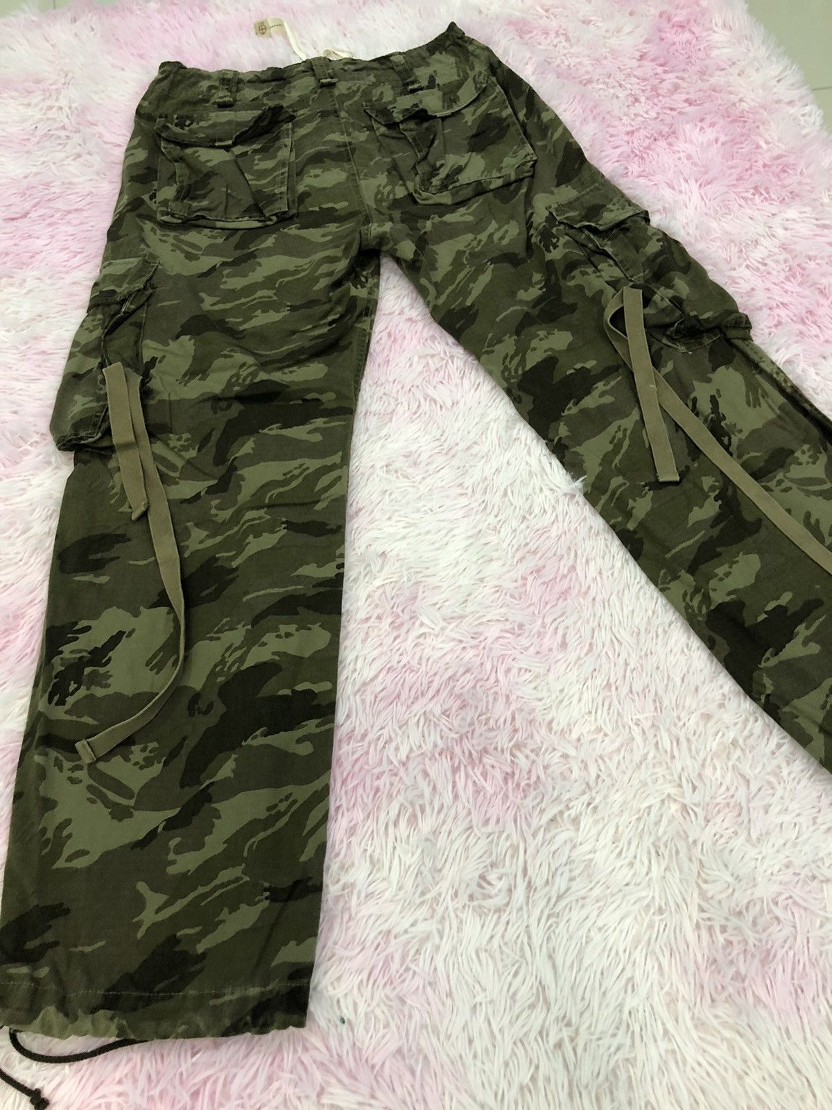 📮FREE SHIPPING📮Rare Purple&Yellow Camo Bondage Cargo Pants