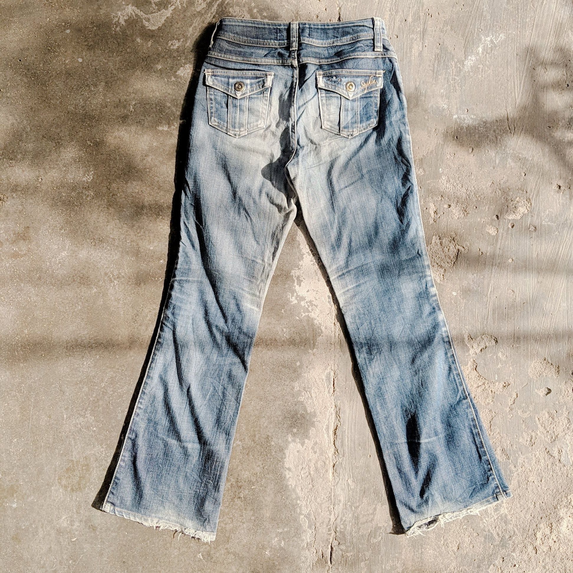 Japanese Brand W29💥Vintage Edwin Sicks Flare Distressed Denim Jean Pants Size US 29 - 8 Thumbnail