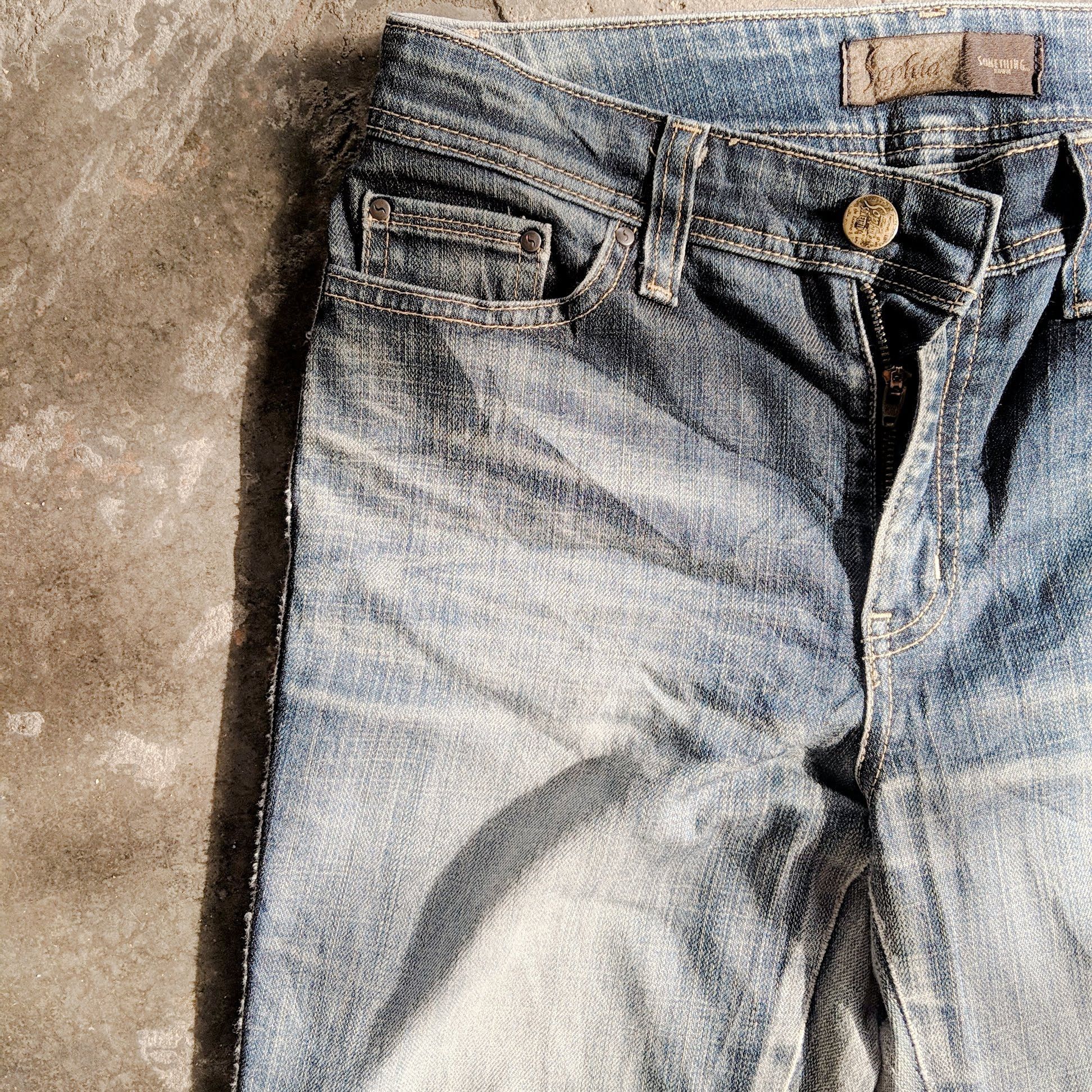 Japanese Brand W29💥Vintage Edwin Sicks Flare Distressed Denim Jean Pants Size US 29 - 3 Thumbnail