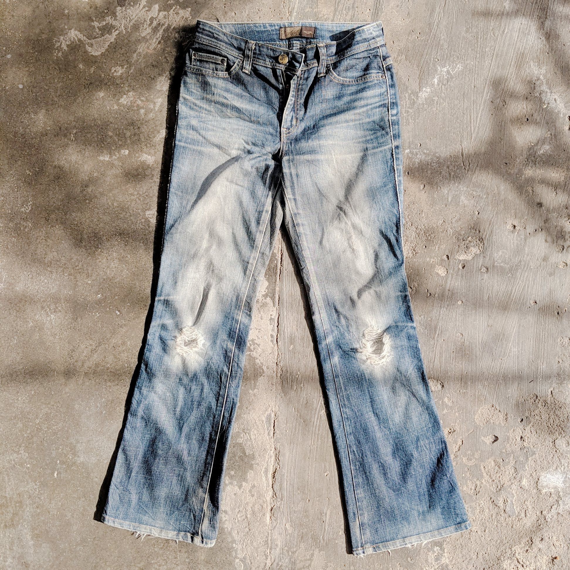Japanese Brand W29💥Vintage Edwin Sicks Flare Distressed Denim Jean Pants Size US 29 - 1 Thumbnail
