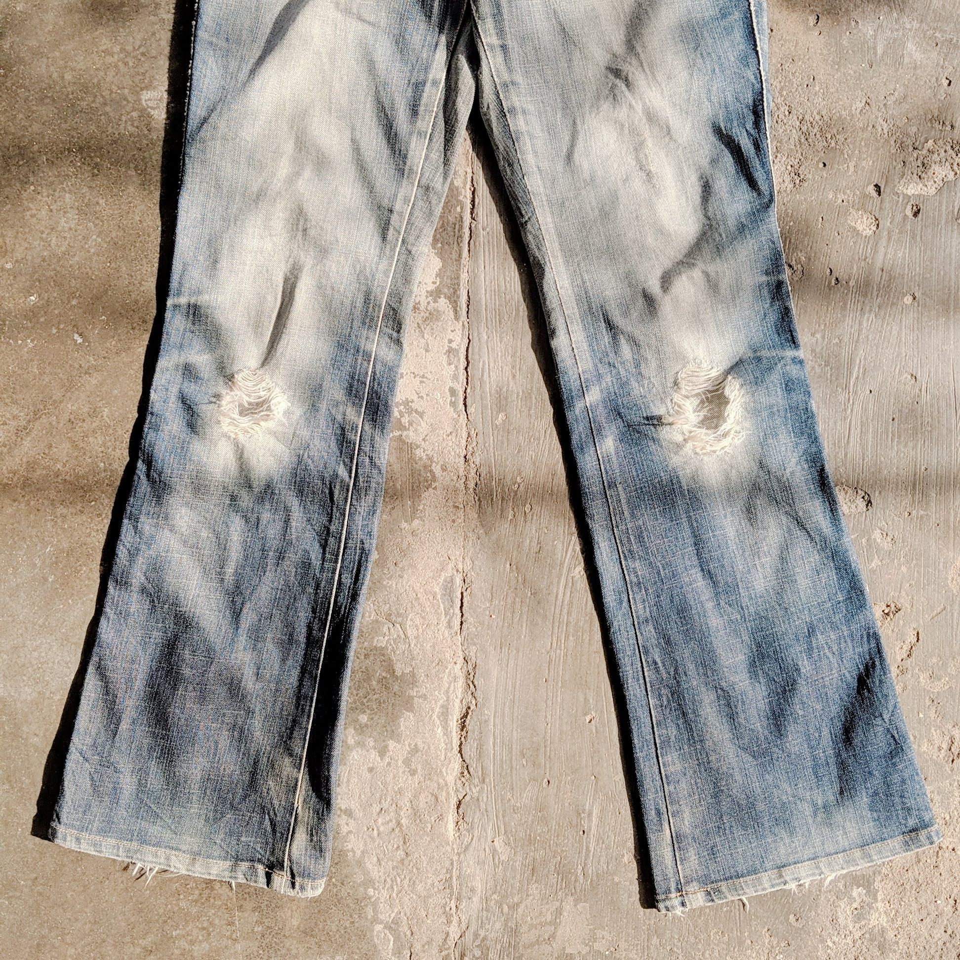 Japanese Brand W29💥Vintage Edwin Sicks Flare Distressed Denim Jean Pants Size US 29 - 5 Thumbnail
