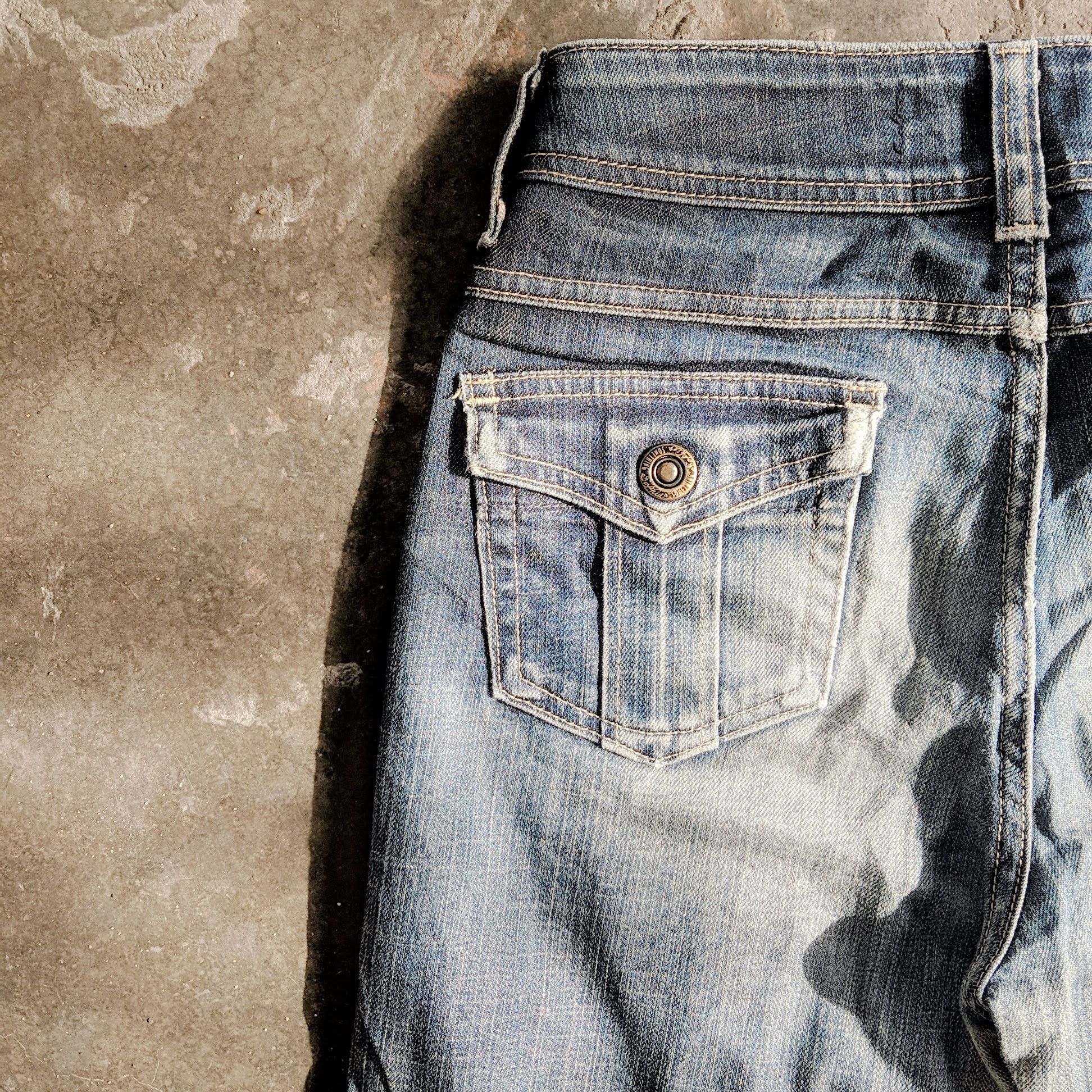 Japanese Brand W29💥Vintage Edwin Sicks Flare Distressed Denim Jean Pants Size US 29 - 10 Thumbnail