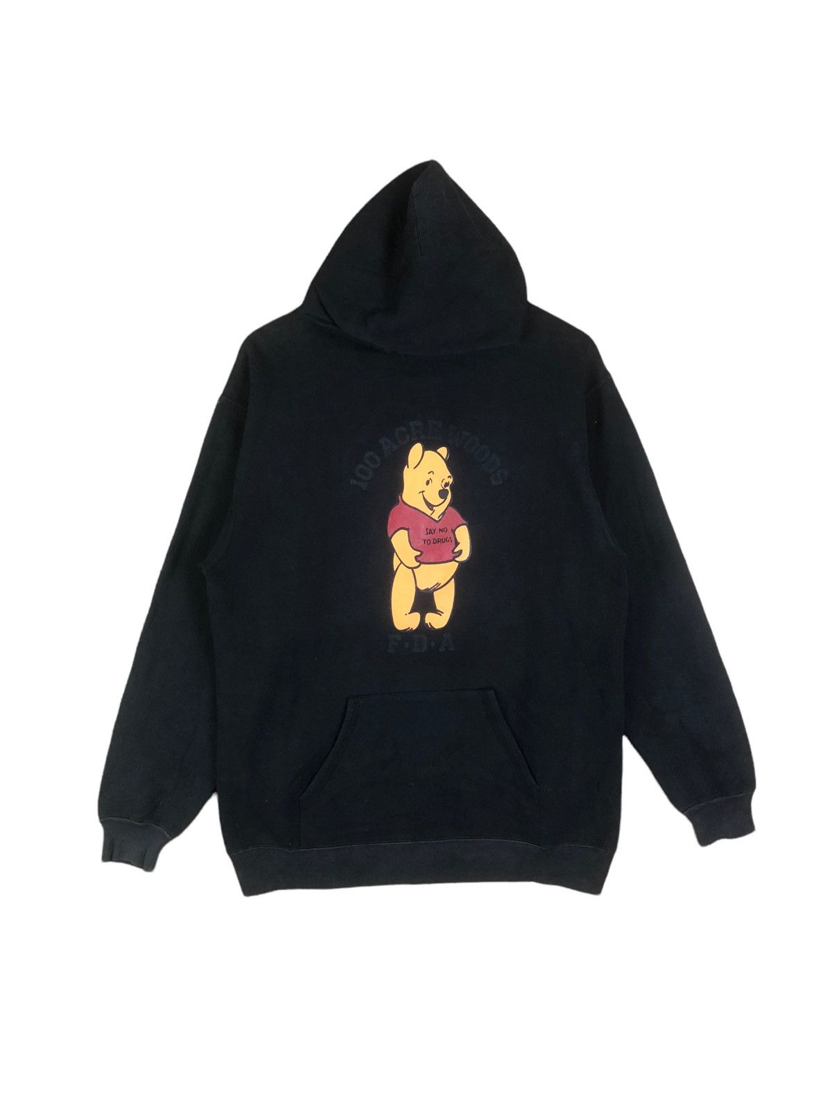 Vintage Vintage Parody POOH Say No To Drugs Hoodies Pullover Size US L / EU 52-54 / 3 - 1 Thumbnail
