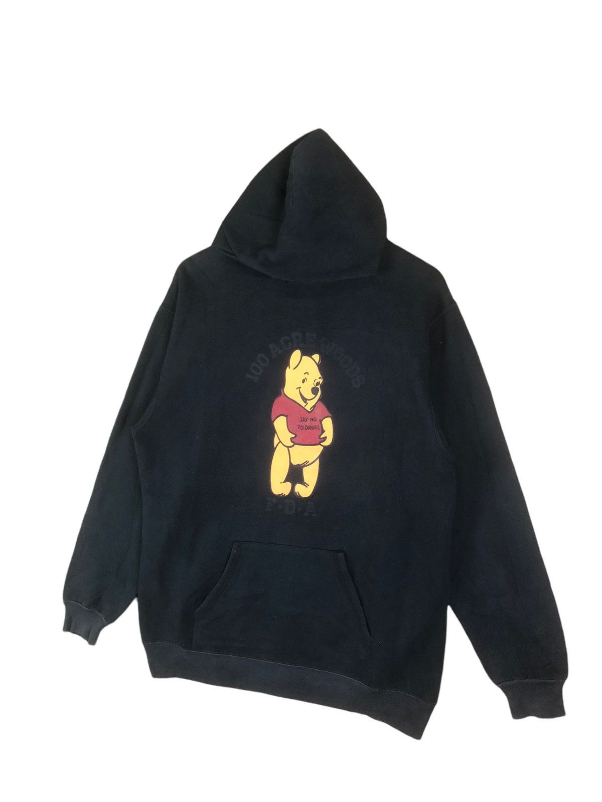 Vintage Vintage Parody POOH Say No To Drugs Hoodies Pullover Size US L / EU 52-54 / 3 - 5 Thumbnail