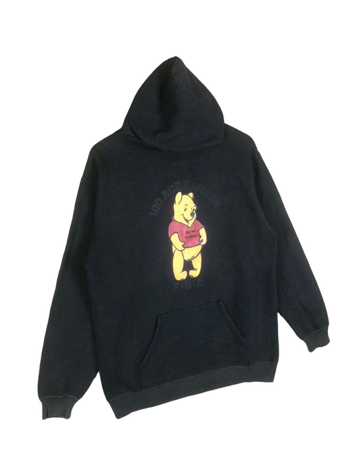 Vintage Vintage Parody POOH Say No To Drugs Hoodies Pullover Size US L / EU 52-54 / 3 - 4 Thumbnail