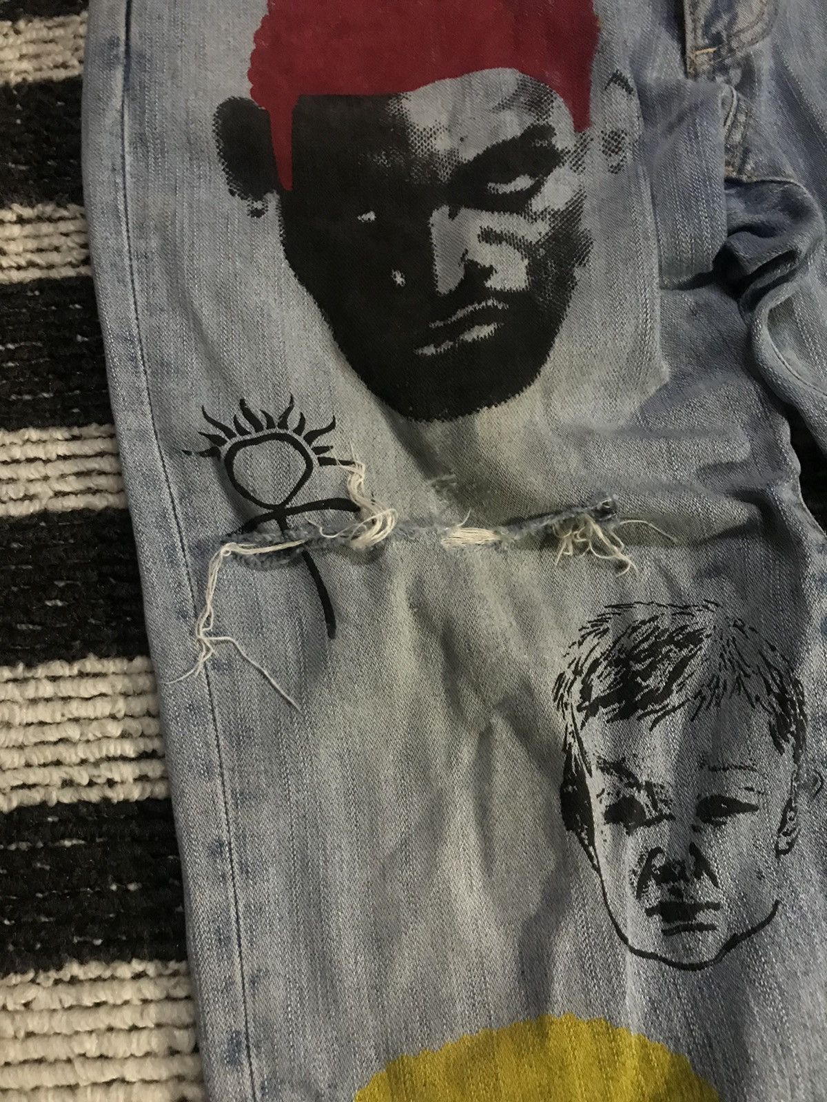 Jean Custom wrangler jean “Rodman” Size US 35 - 3 Thumbnail