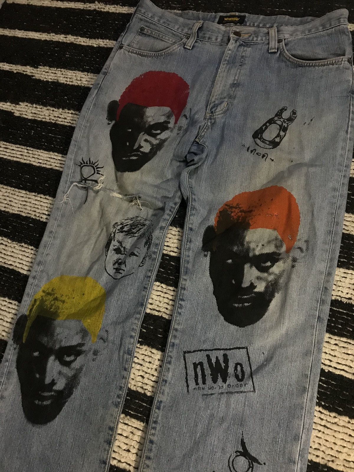 Jean Custom wrangler jean “Rodman” Size US 35 - 2 Thumbnail