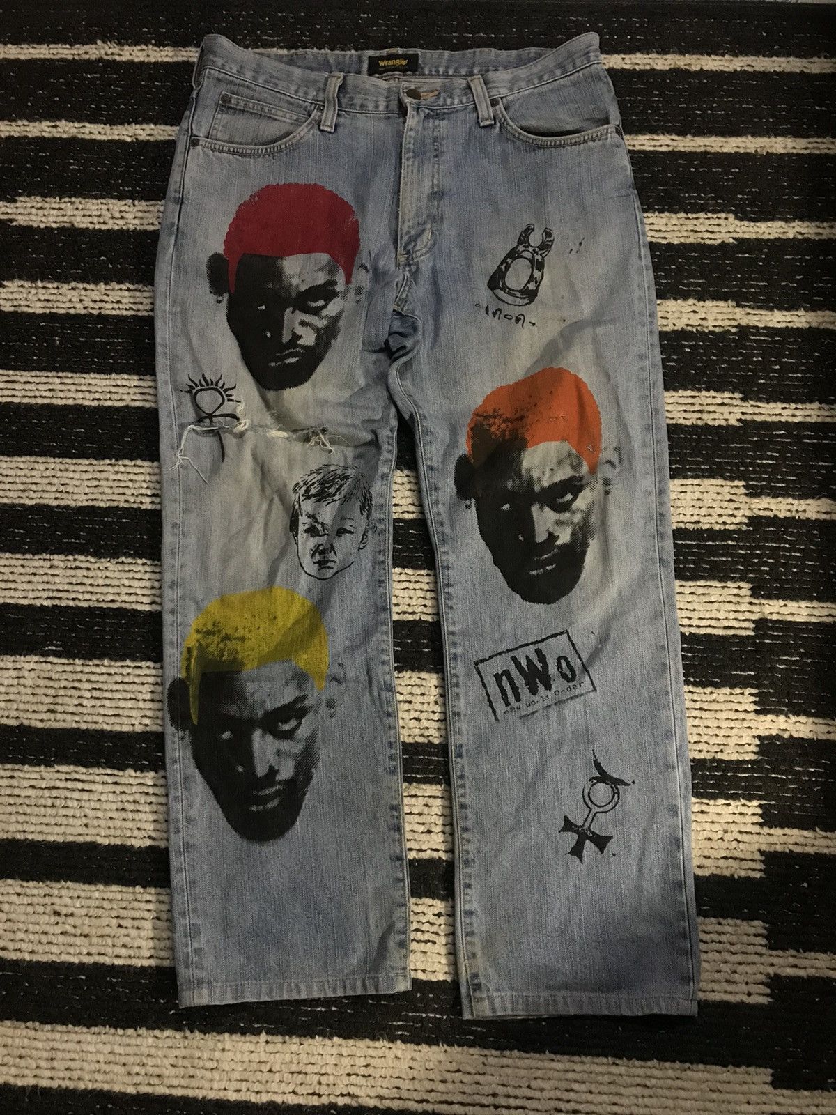 Jean Custom wrangler jean “Rodman” Size US 35 - 1 Thumbnail