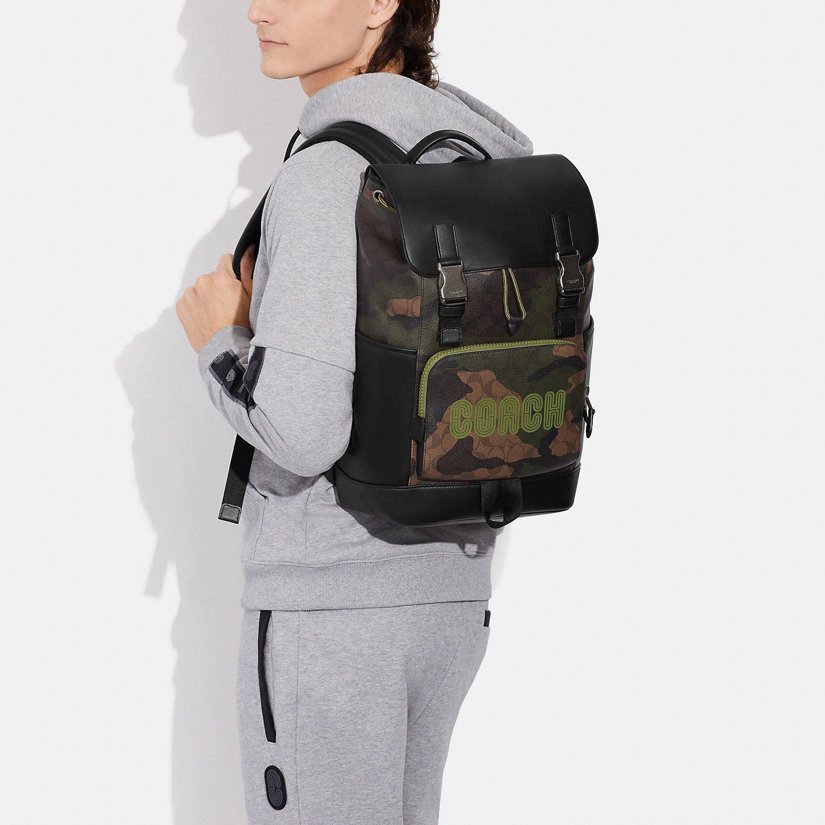 Coach MEN s Track Backpack In Signature Canvas With Camo Print Grailed