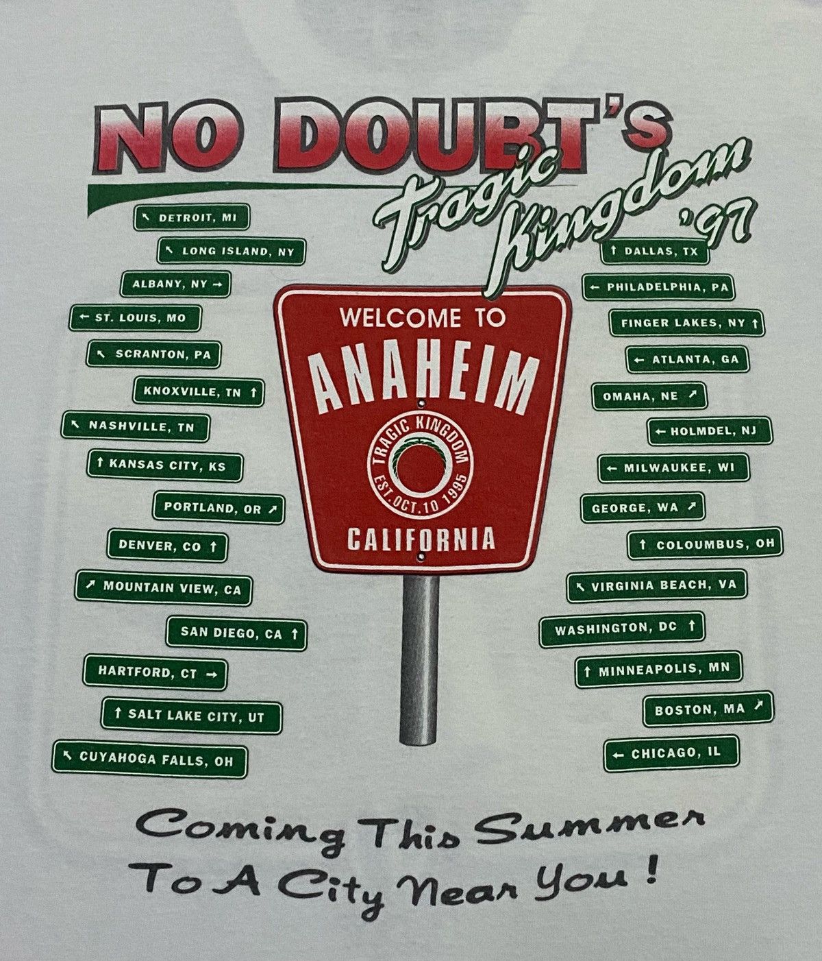 Band Tees Vintage 90s NO DOUBT Tragic Kingdom Tour Size US M / EU 48-50 / 2 - 11 Thumbnail