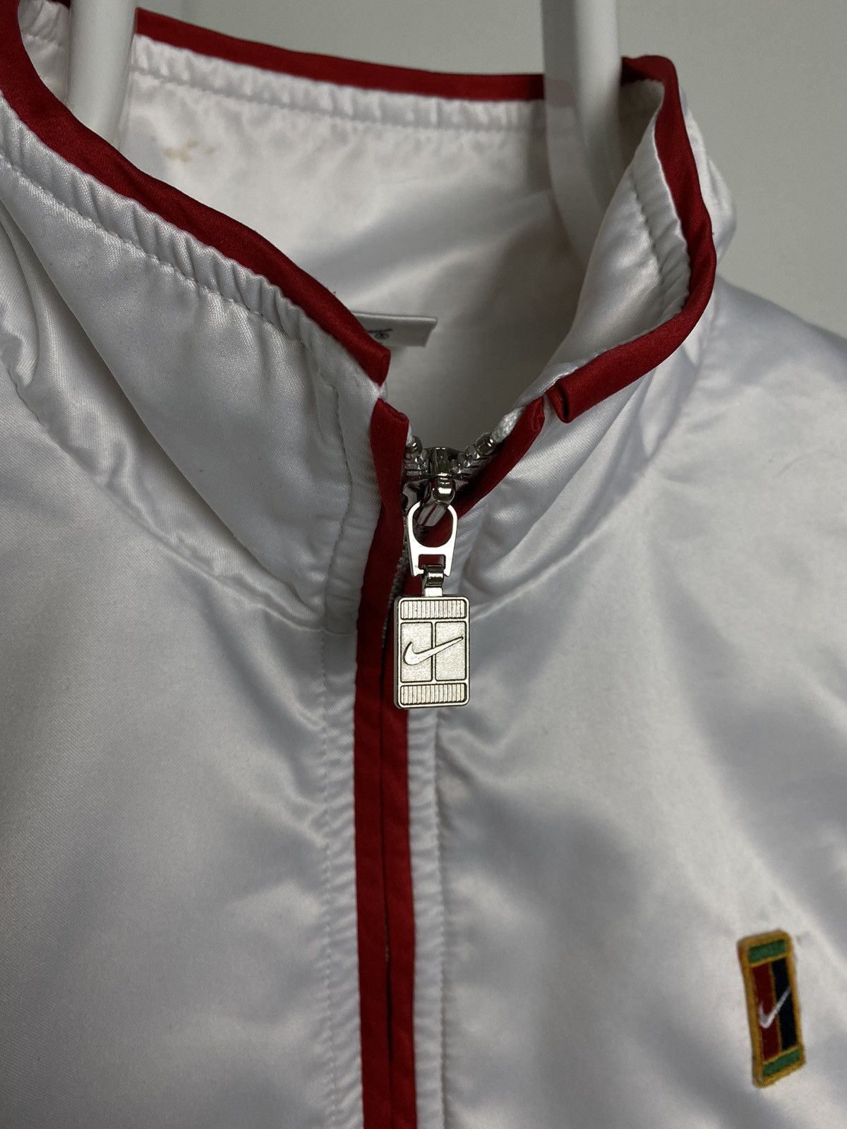 Nike × Vintage 90s Nike Court vintage white track jacket windbreaker Size US M / EU 48-50 / 2 - 3 Thumbnail