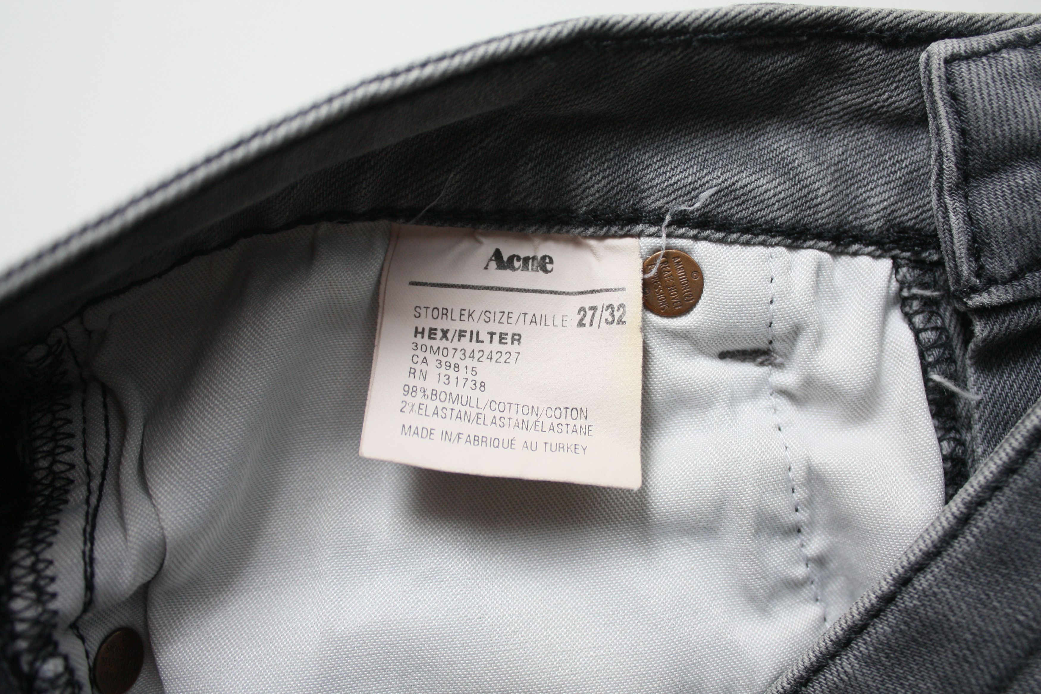 Acne Studios Acne Hex/Filter Women's Denim Jeans 27 Size 27" / US 4 / IT 40 - 5 Thumbnail