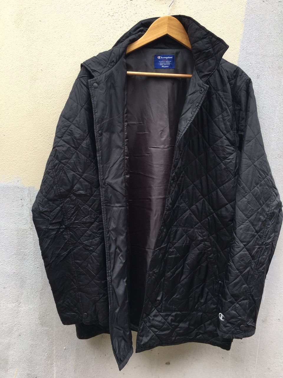 Champion × Japanese Brand Vintage Champions Quilted Down Black Jackets Size US L / EU 52-54 / 3 - 4 Thumbnail