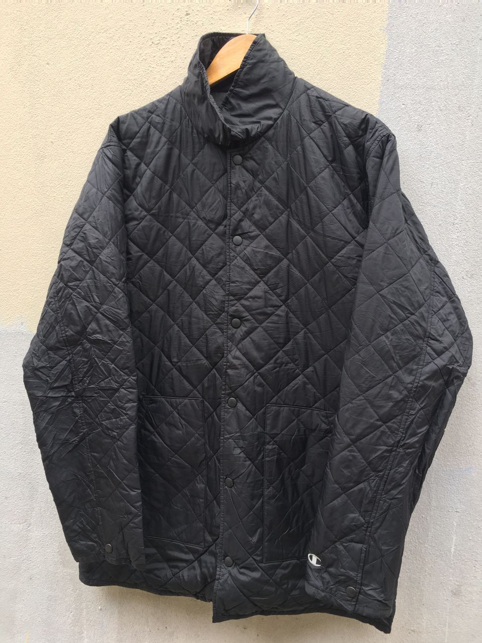 Champion × Japanese Brand Vintage Champions Quilted Down Black Jackets Size US L / EU 52-54 / 3 - 3 Thumbnail