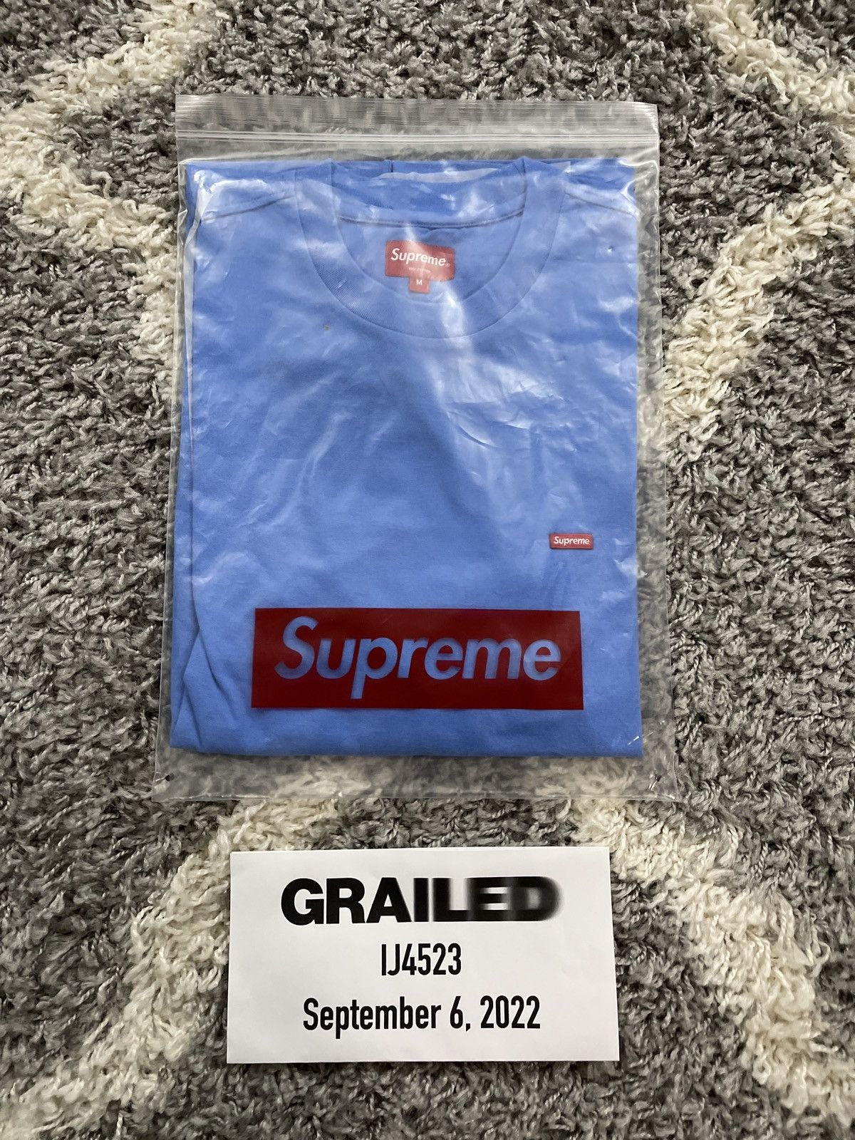 supreme small box logo BLUE M Supreme Small Box Logo L/S NWTs Sz M