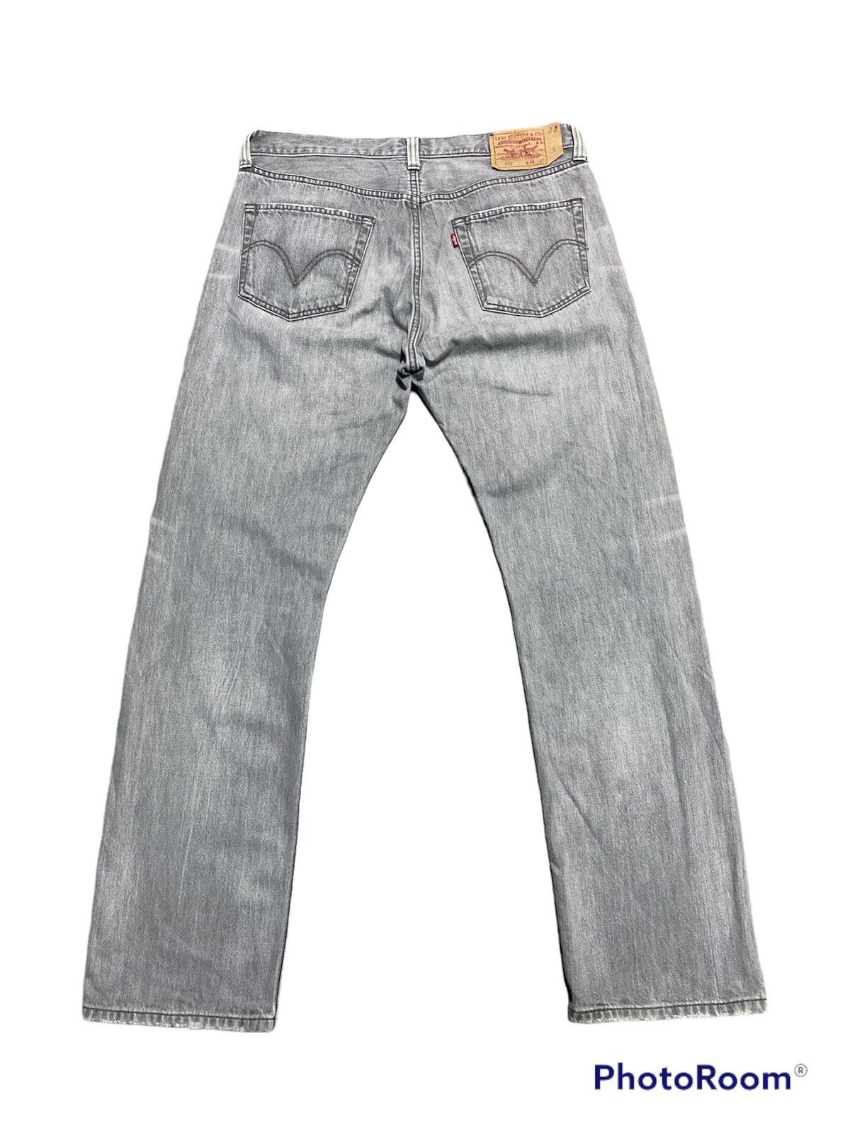 Levi's × Vintage Vintage Levis 501 Distressed Jeans Vintage Grey Size US 35 - 1 Thumbnail