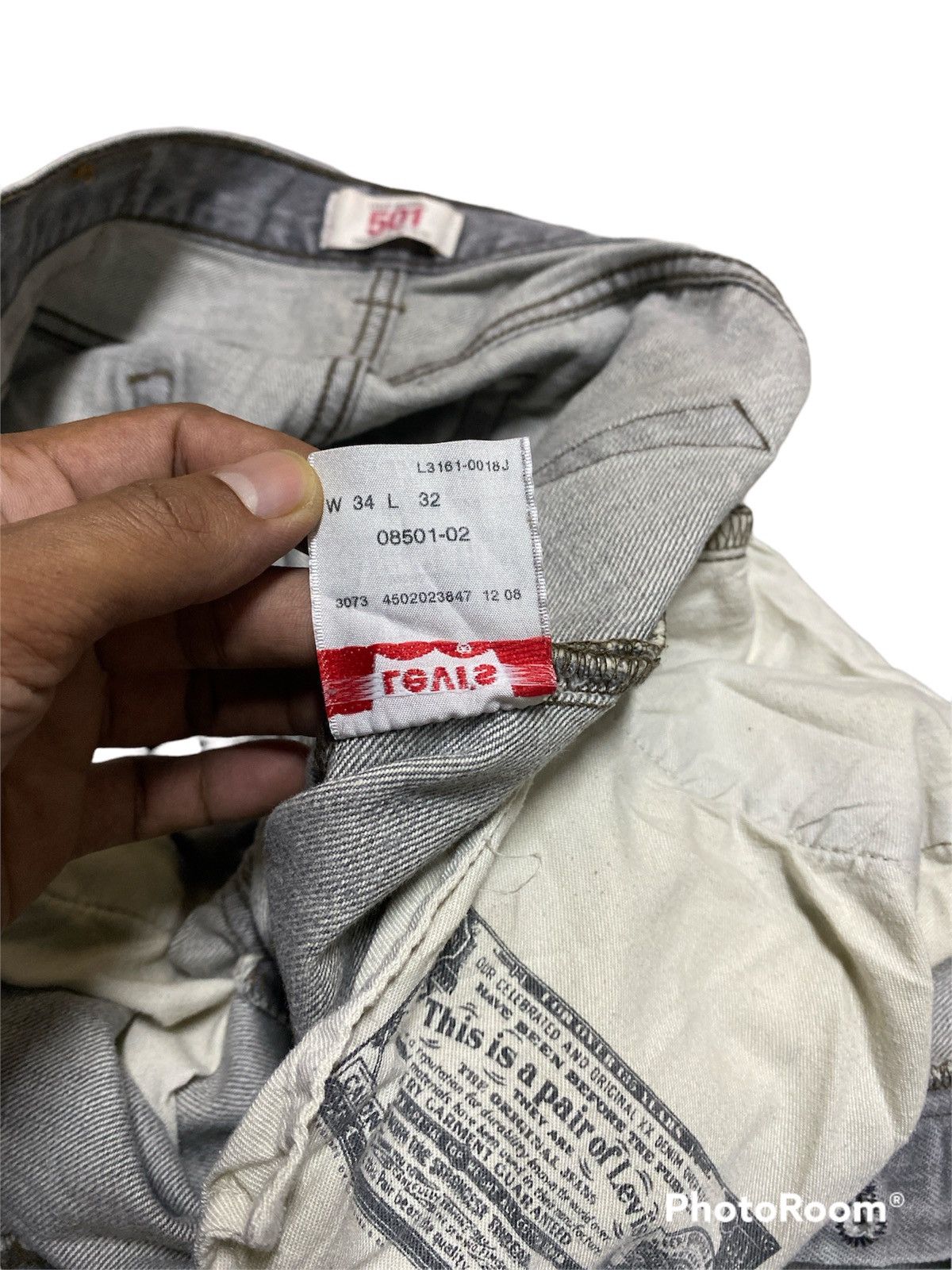 Levi's × Vintage Vintage Levis 501 Distressed Jeans Vintage Grey Size US 35 - 6 Thumbnail