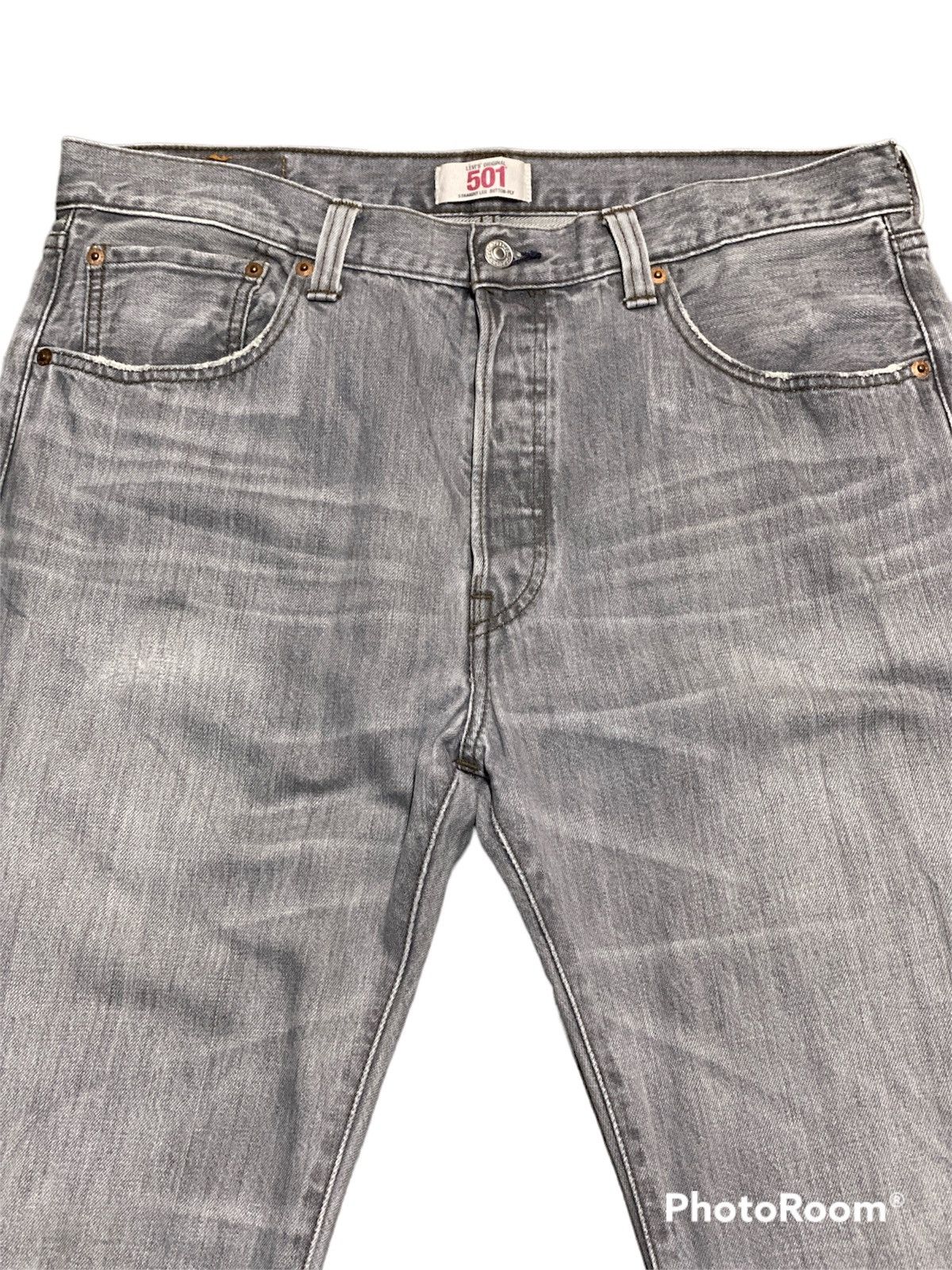 Levi's × Vintage Vintage Levis 501 Distressed Jeans Vintage Grey Size US 35 - 5 Thumbnail