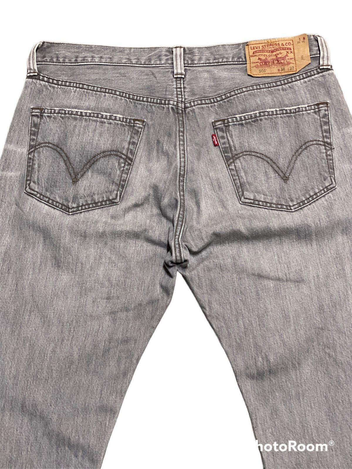 Levi's × Vintage Vintage Levis 501 Distressed Jeans Vintage Grey Size US 35 - 2 Thumbnail