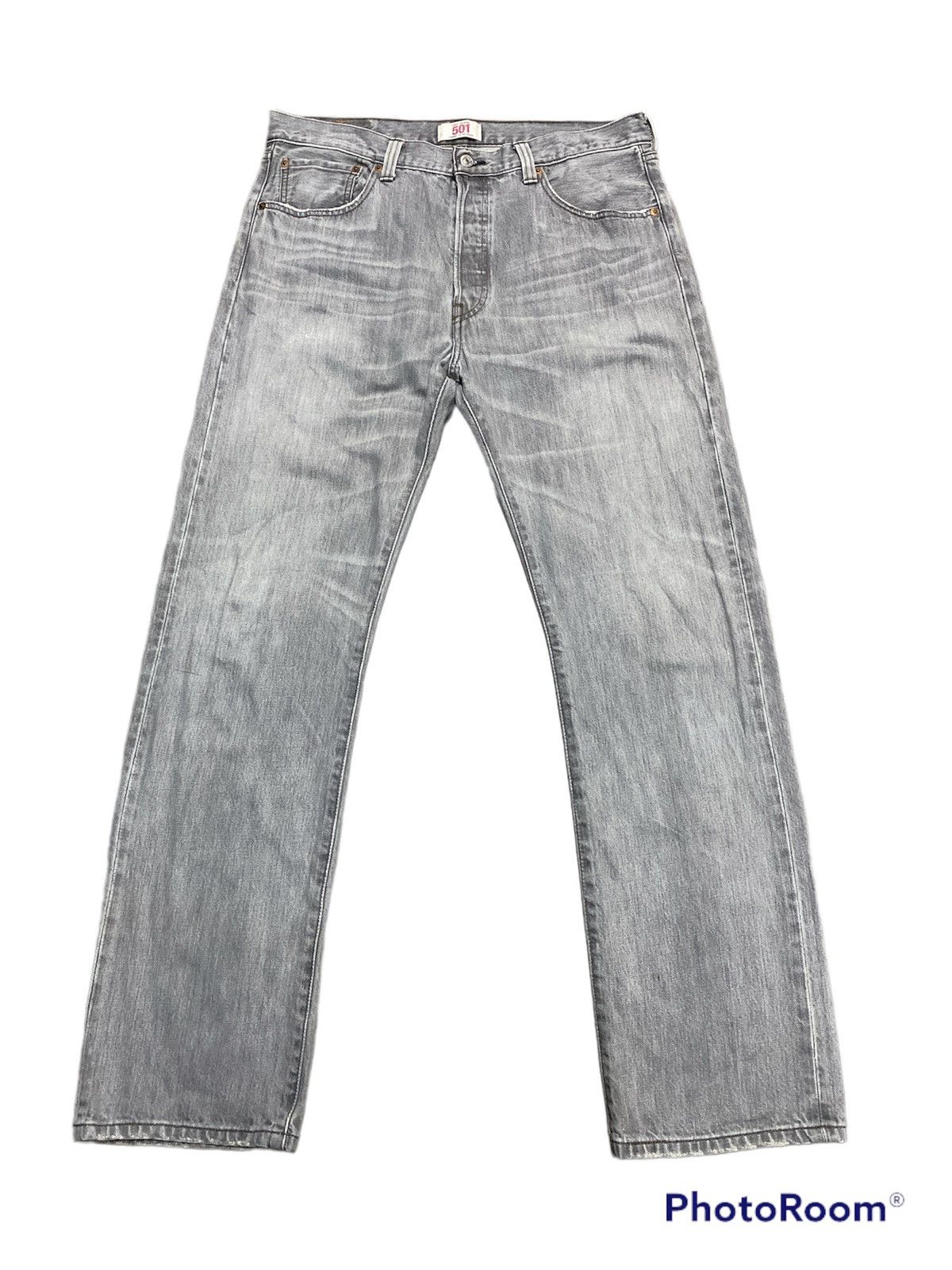 Levi's × Vintage Vintage Levis 501 Distressed Jeans Vintage Grey Size US 35 - 4 Thumbnail