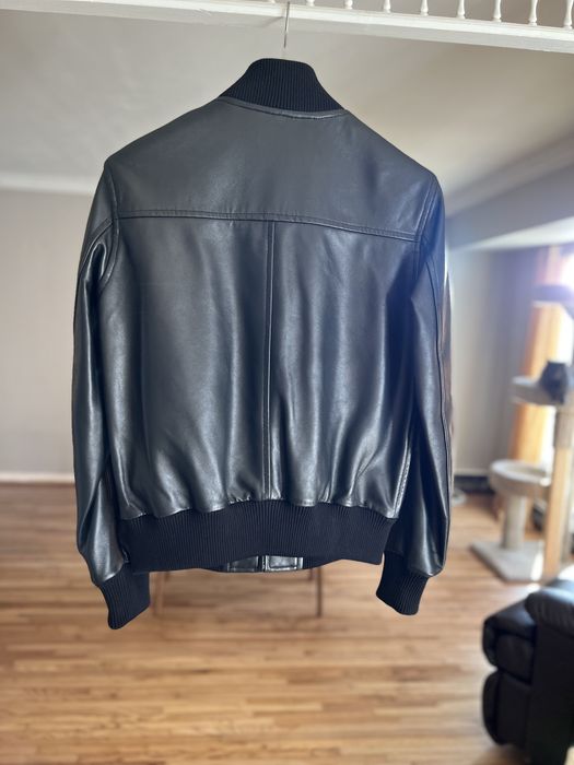 Sandro Navy Suede Bomber Jacket - Men's L