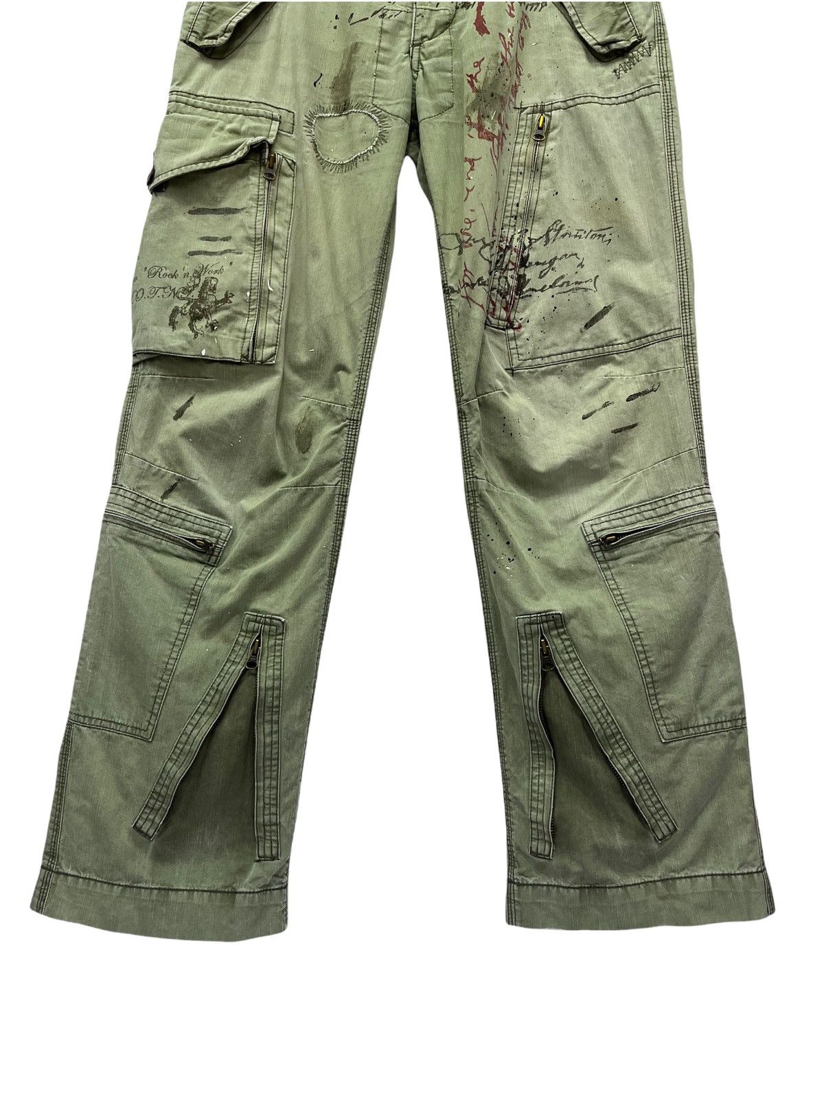 291295=Homme 291295=HOMME Military Rock-Style Cargo Pants Size US 31 - 12 Thumbnail