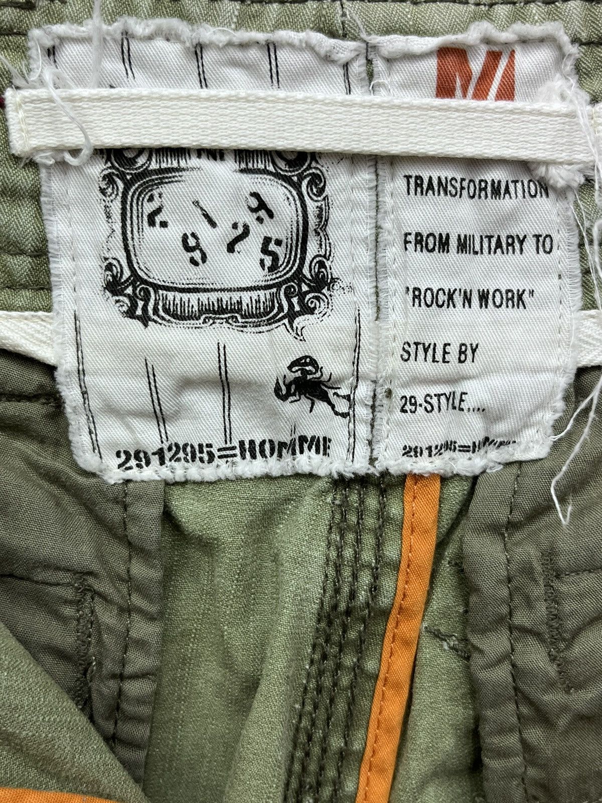 291295=Homme 291295=HOMME Military Rock-Style Cargo Pants Size US 31 - 18 Thumbnail