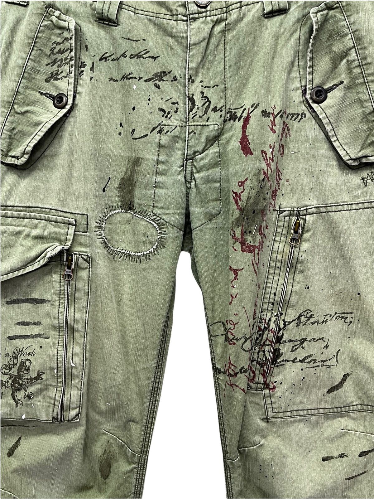291295=Homme 291295=HOMME Military Rock-Style Cargo Pants Size US 31 - 10 Thumbnail