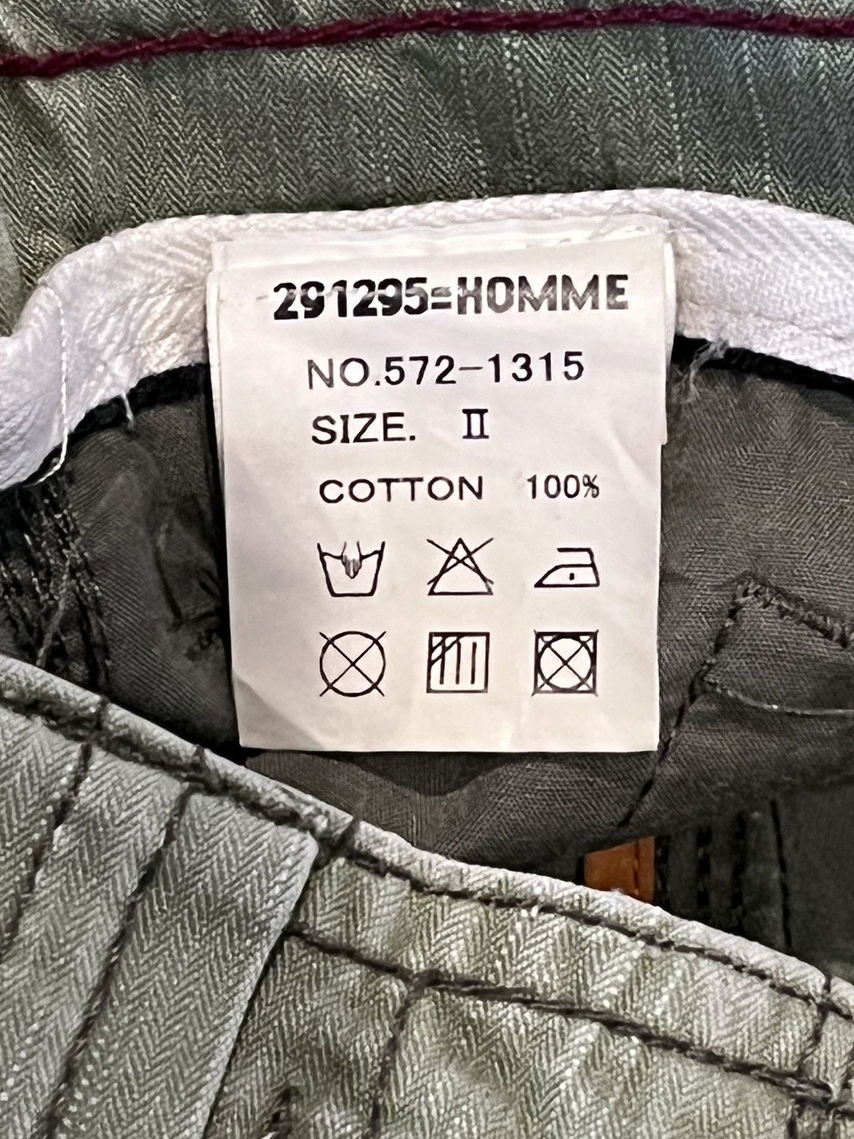 291295=Homme 291295=HOMME Military Rock-Style Cargo Pants Size US 31 - 19 Thumbnail