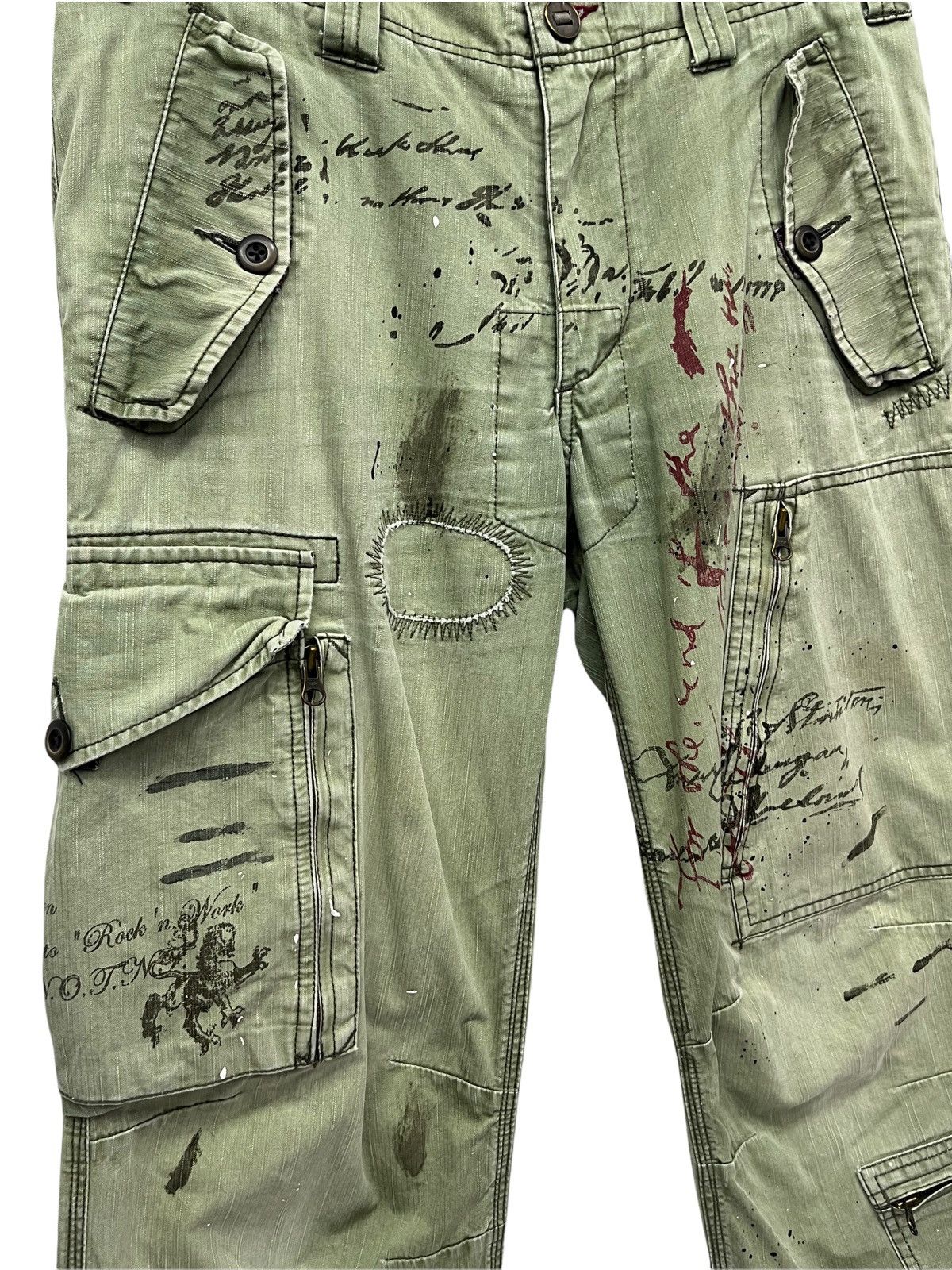 291295=Homme 291295=HOMME Military Rock-Style Cargo Pants Size US 31 - 7 Thumbnail