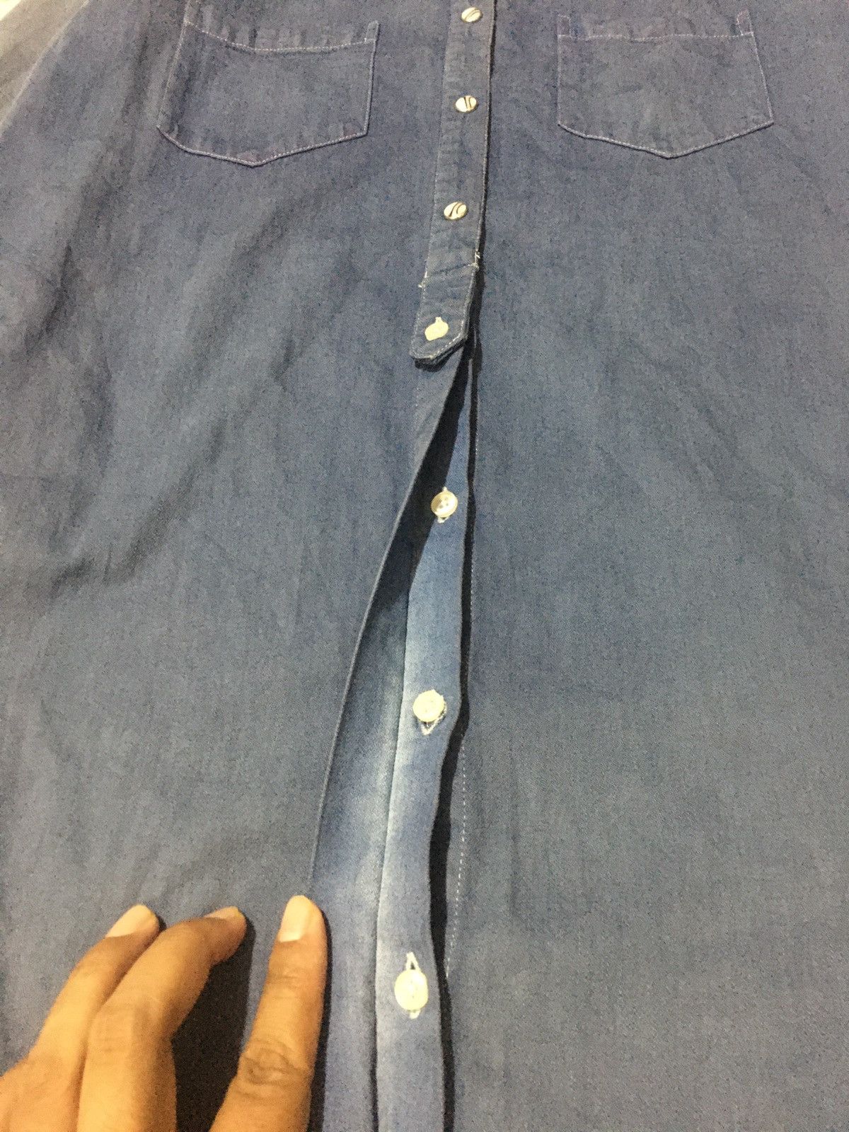 Acne Studios faded blue long shirt Size S / US 4 / IT 40 - 4 Thumbnail