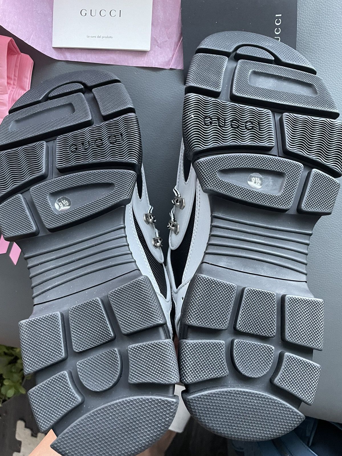 Gucci $1,500 Limited Edition Runway Flashtrek Reflective Sneaker Size US 10 / EU 43 - 18 Thumbnail