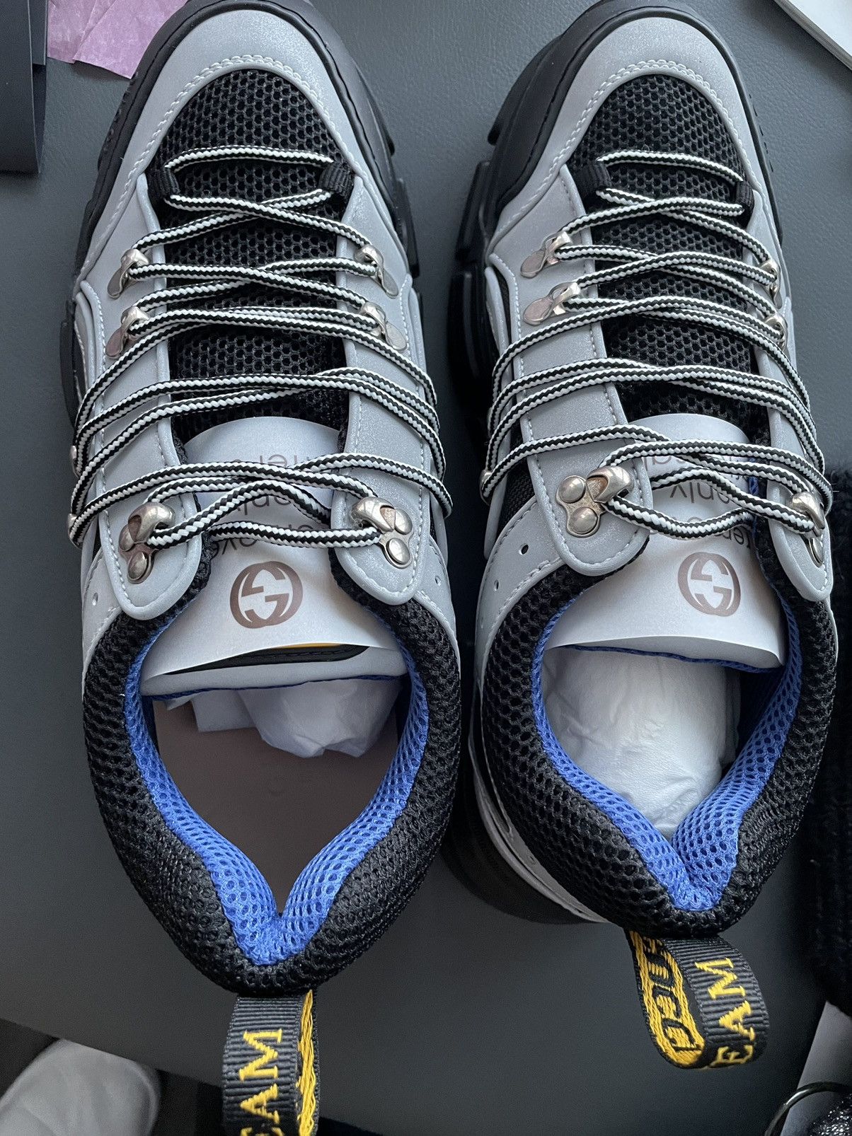 Gucci $1,500 Limited Edition Runway Flashtrek Reflective Sneaker Size US 10 / EU 43 - 19 Thumbnail