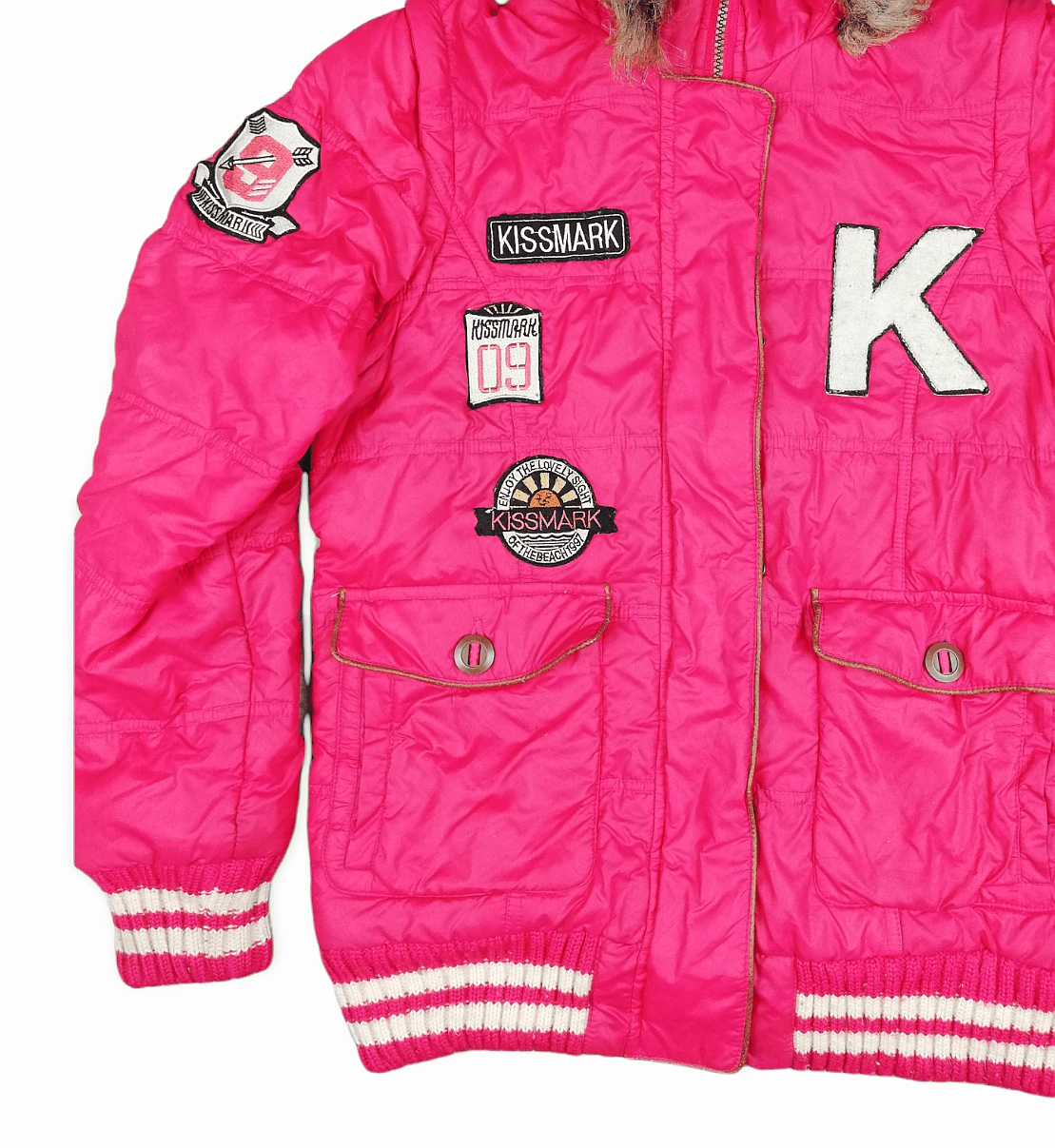 Designer × Japanese Brand Vintage Authentic Kissmark Jacket Hooded Multi Zipped Pink Size US L / EU 52-54 / 3 - 4 Thumbnail