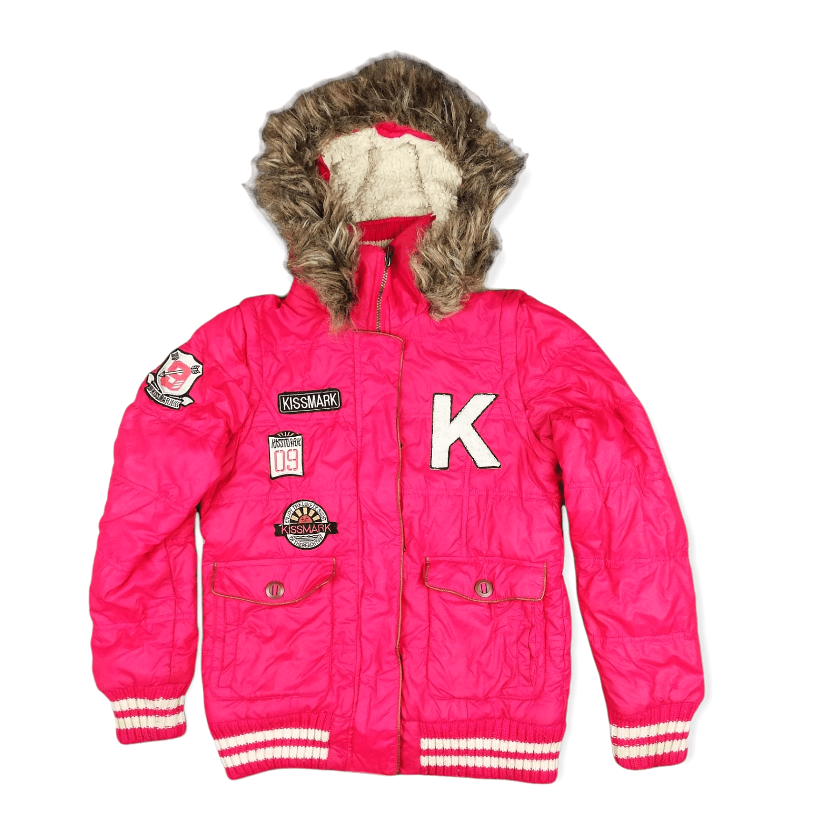 Designer × Japanese Brand Vintage Authentic Kissmark Jacket Hooded Multi Zipped Pink Size US L / EU 52-54 / 3 - 9 Thumbnail