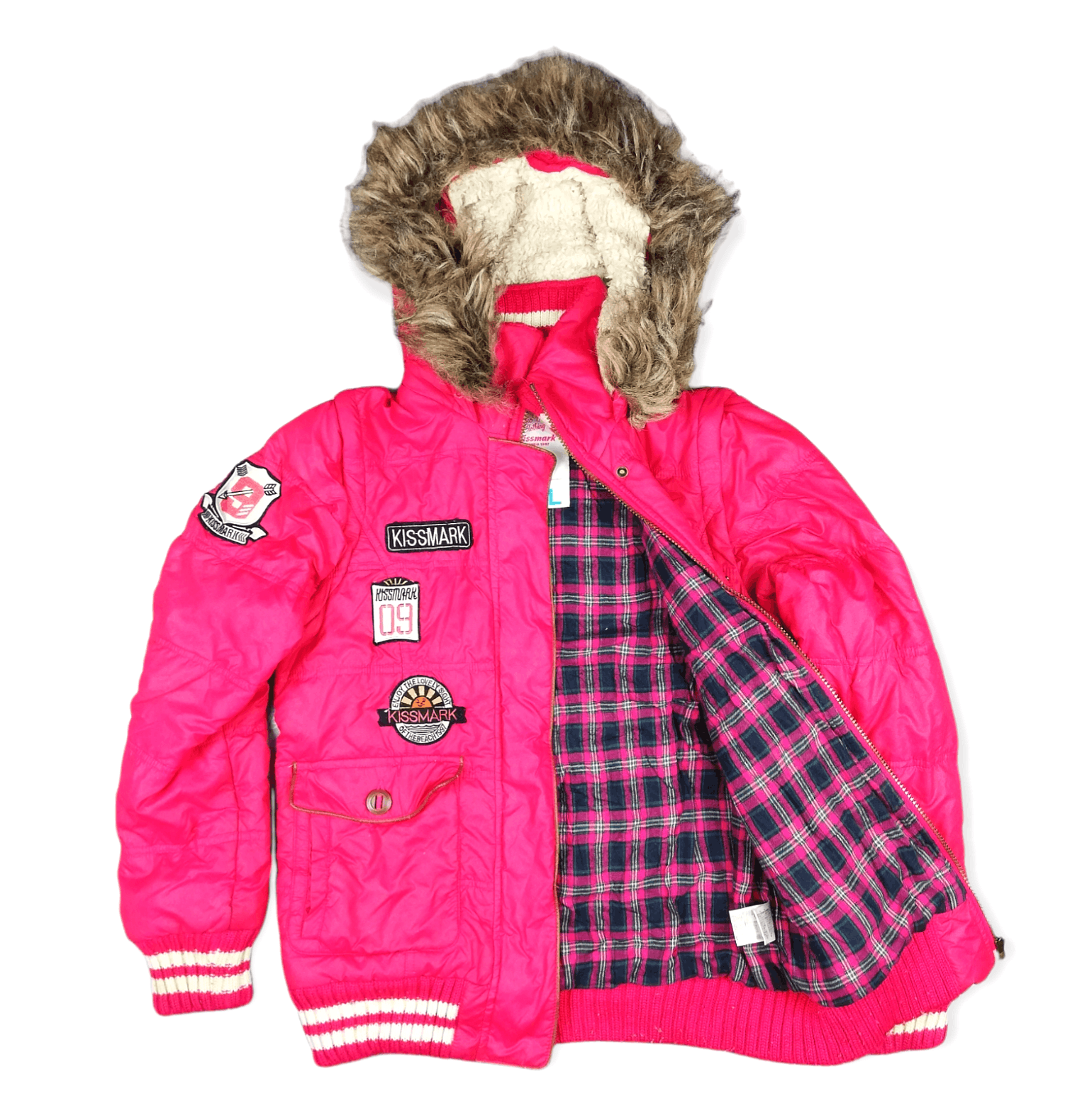 Designer × Japanese Brand Vintage Authentic Kissmark Jacket Hooded Multi Zipped Pink Size US L / EU 52-54 / 3 - 3 Thumbnail