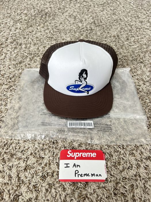 Supreme Supreme Pin Up Mesh Back brown 5-panel FW22 | Grailed