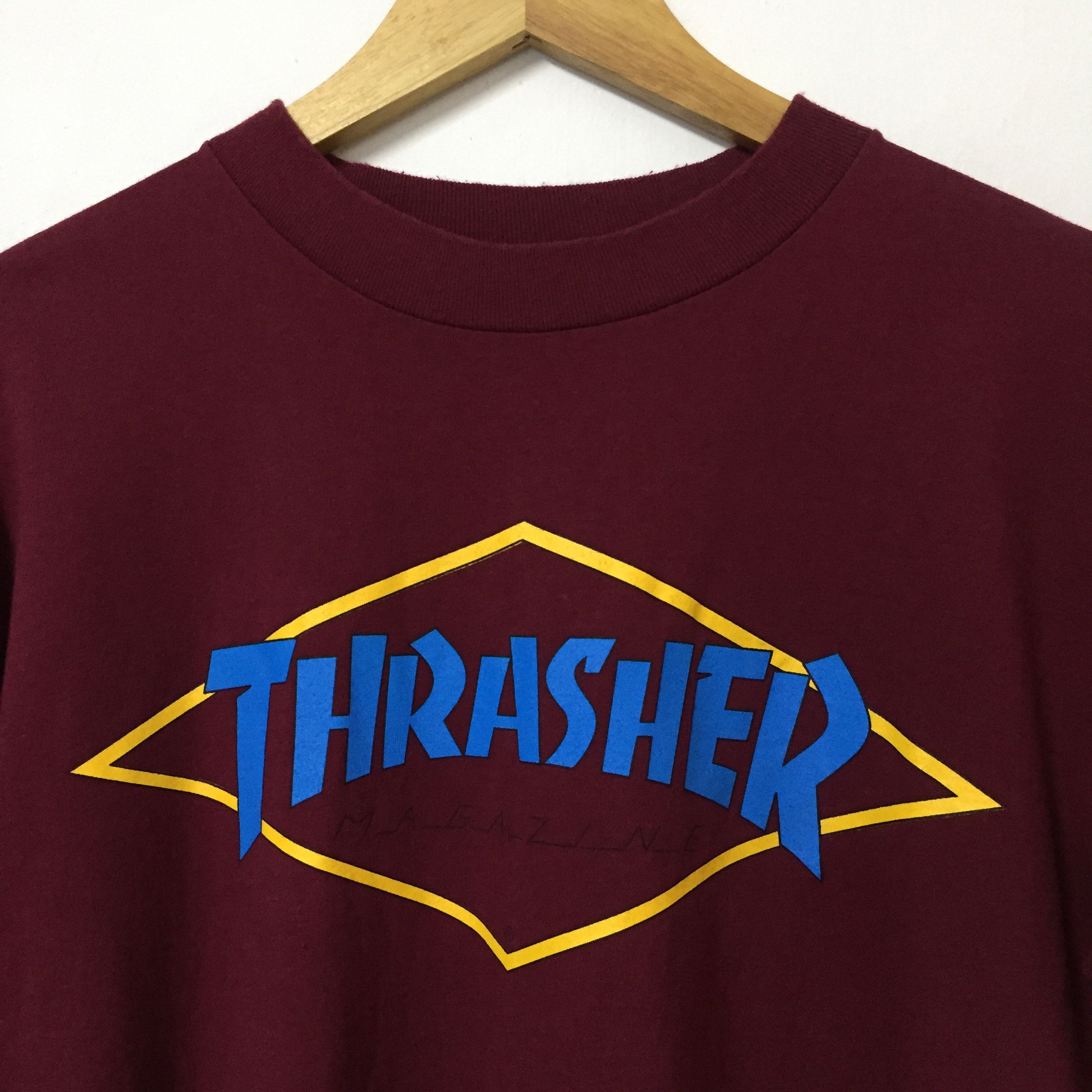 Thrasher VINTAGE 90s THRASHER LOGO OG SKATEBOARDS BRAND TSHIRT Size US L / EU 52-54 / 3 - 3 Thumbnail