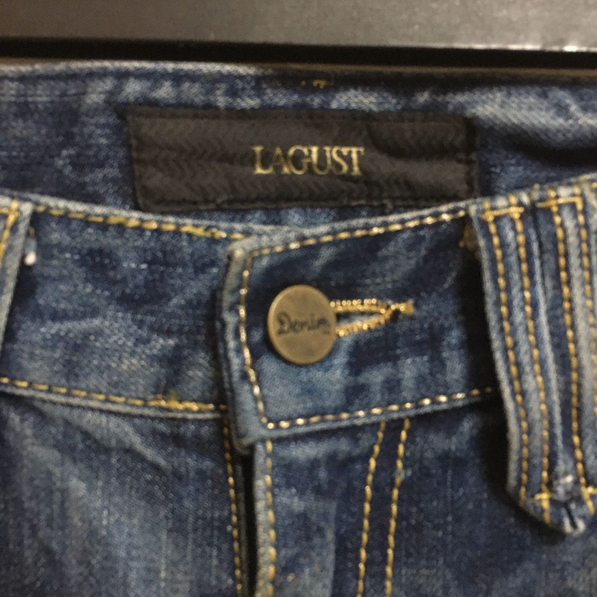 Japanese Brand Lagust flared distressed jeans y2k style Size US 30 / EU 46 - 3 Thumbnail