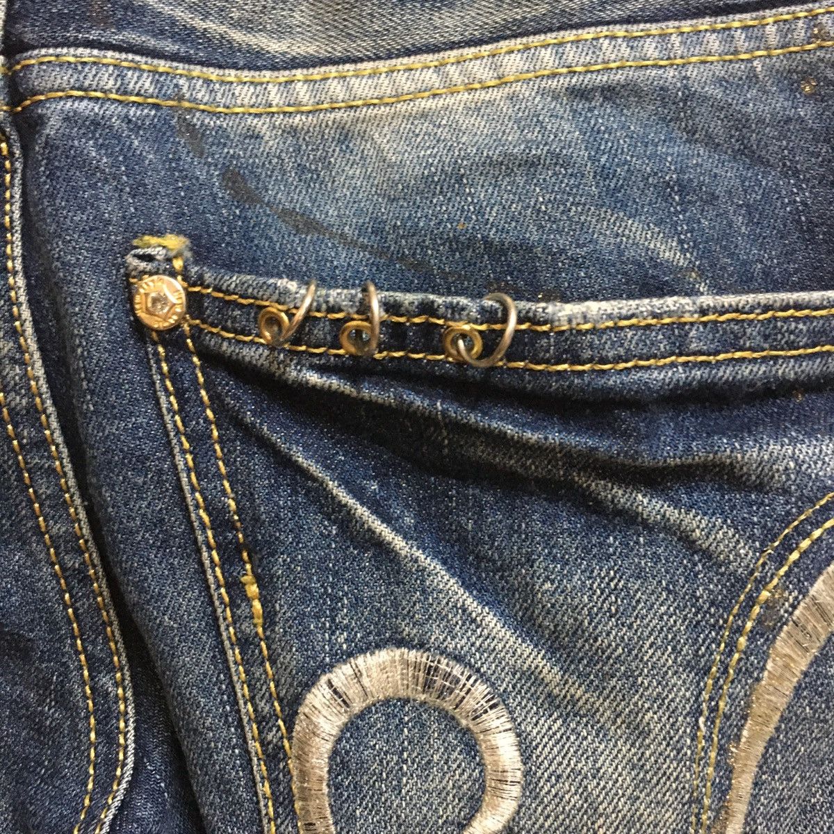 Japanese Brand Lagust flared distressed jeans y2k style Size US 30 / EU 46 - 7 Thumbnail
