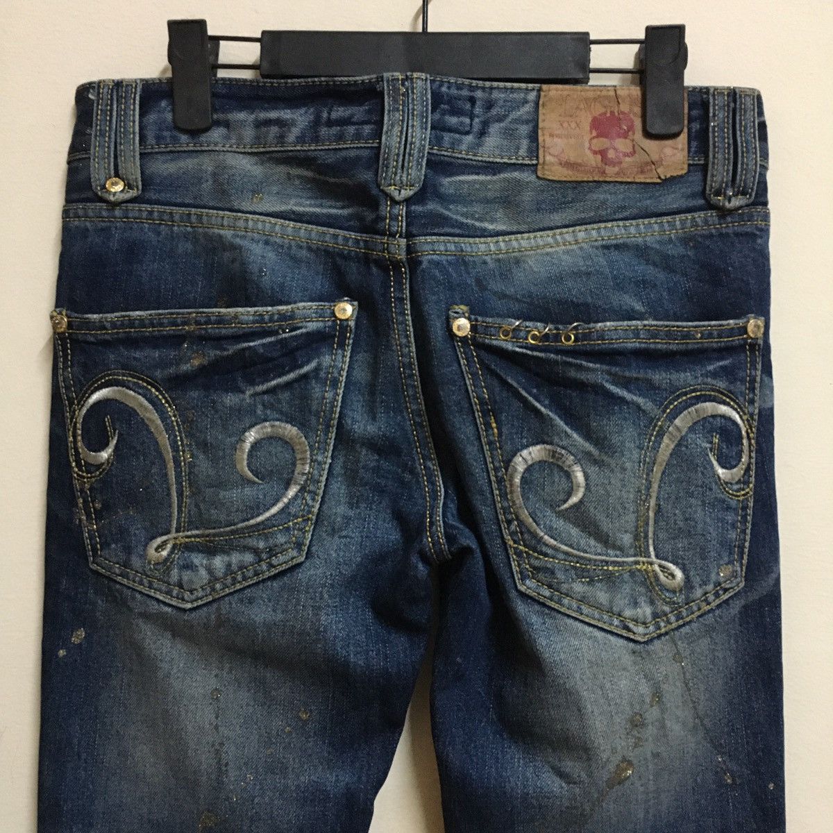 Japanese Brand Lagust flared distressed jeans y2k style Size US 30 / EU 46 - 6 Thumbnail