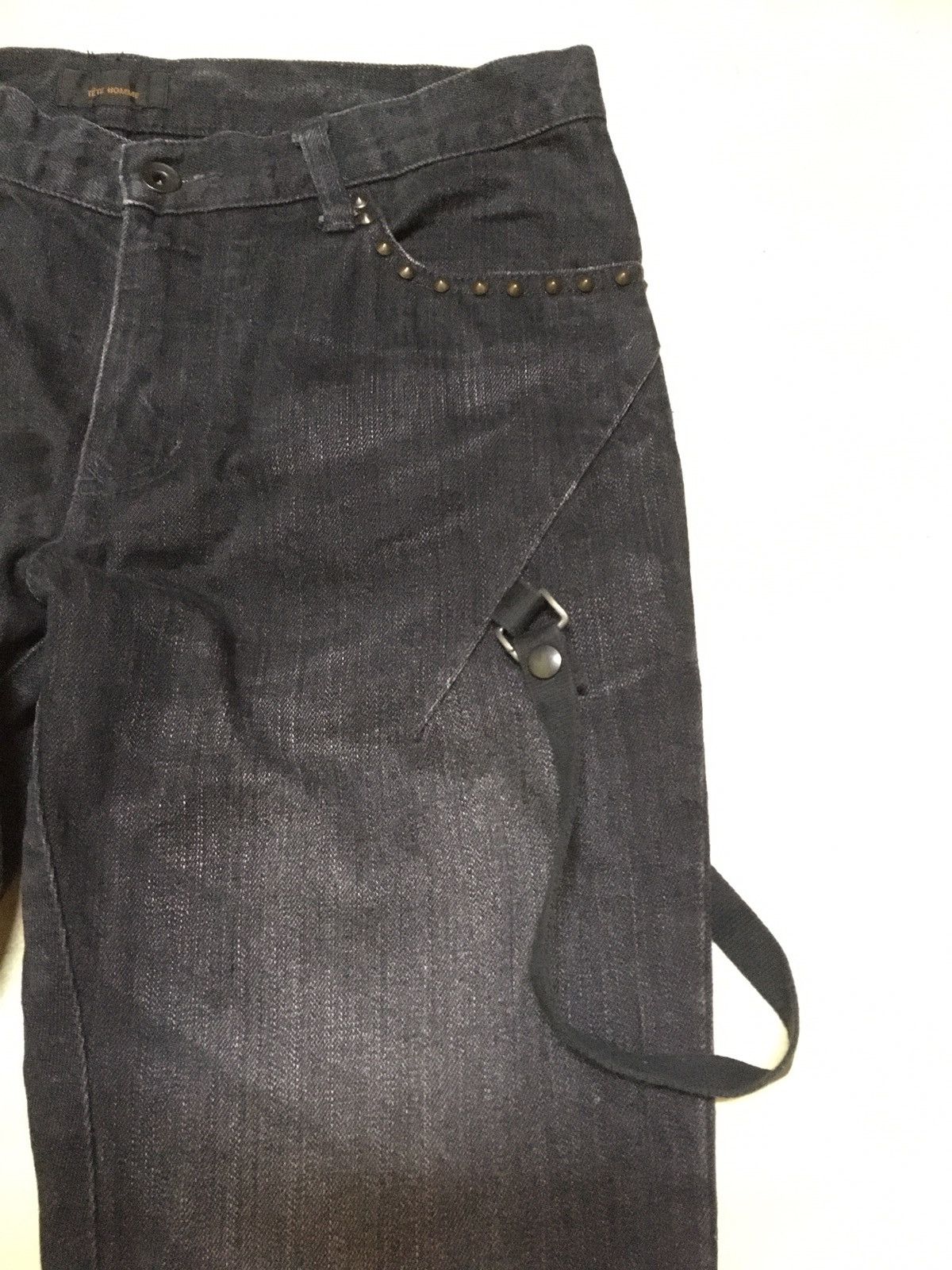 Tete Homme Vintage Tete Homme Issey Miyake Bondage Denim Jeans Size US 32 / EU 48 - 6 Thumbnail
