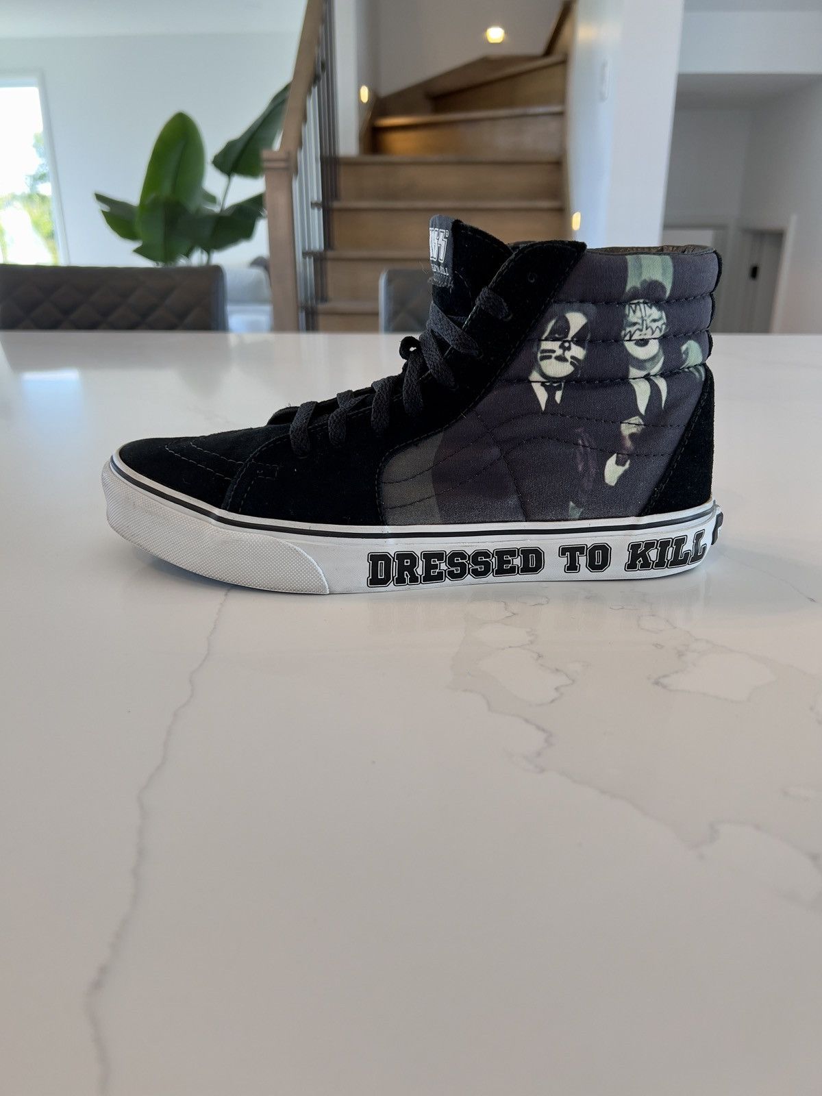 Kiss Vans WORN ONCE VANS Sk8 HI X KISS DRESSED TO KILL COLLAB 9.5US Grailed