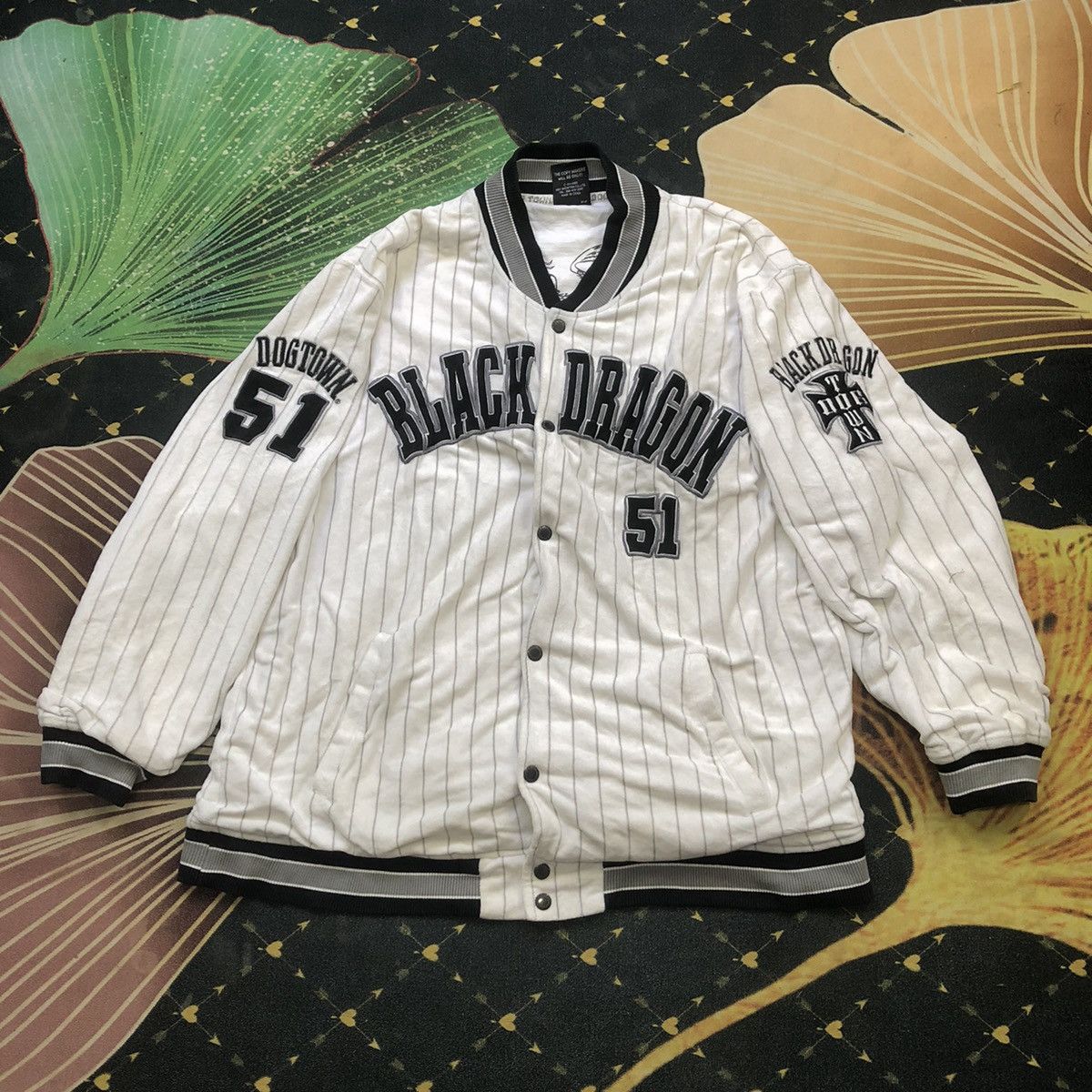 Dogtown × Japanese Brand RARE DOG TOWN BLACK DRAGON VARSITY JACKET Size US XL / EU 56 / 4 - 2 Thumbnail