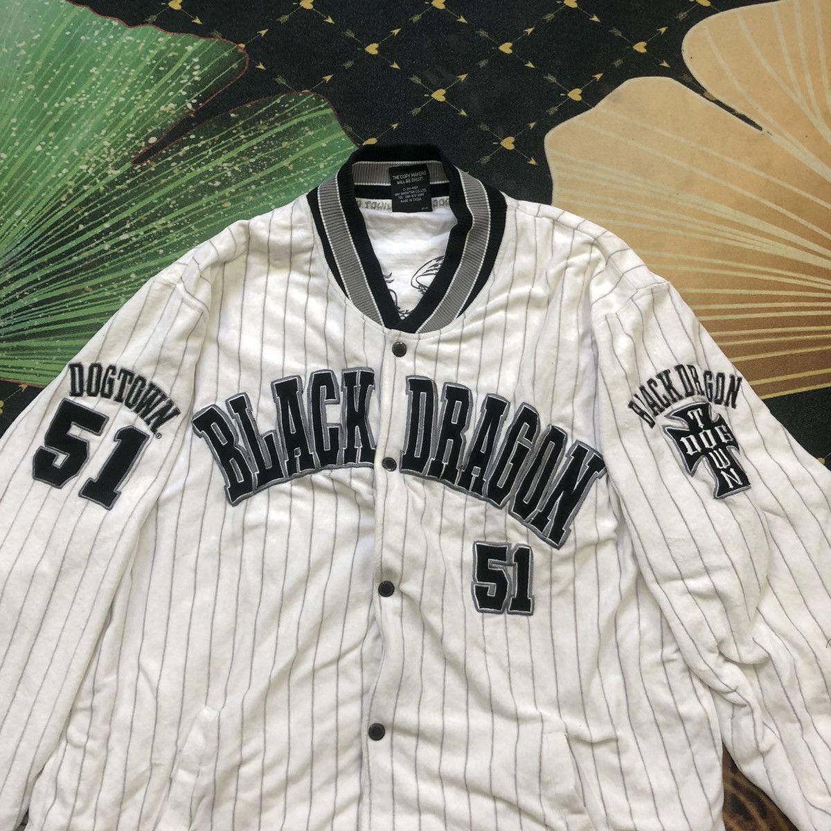 Dogtown × Japanese Brand RARE DOG TOWN BLACK DRAGON VARSITY JACKET Size US XL / EU 56 / 4 - 3 Thumbnail