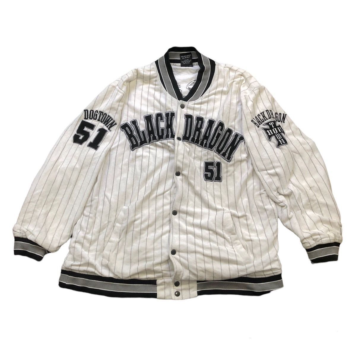 RARE DOG TOWN BLACK DRAGON VARSITY JACKET