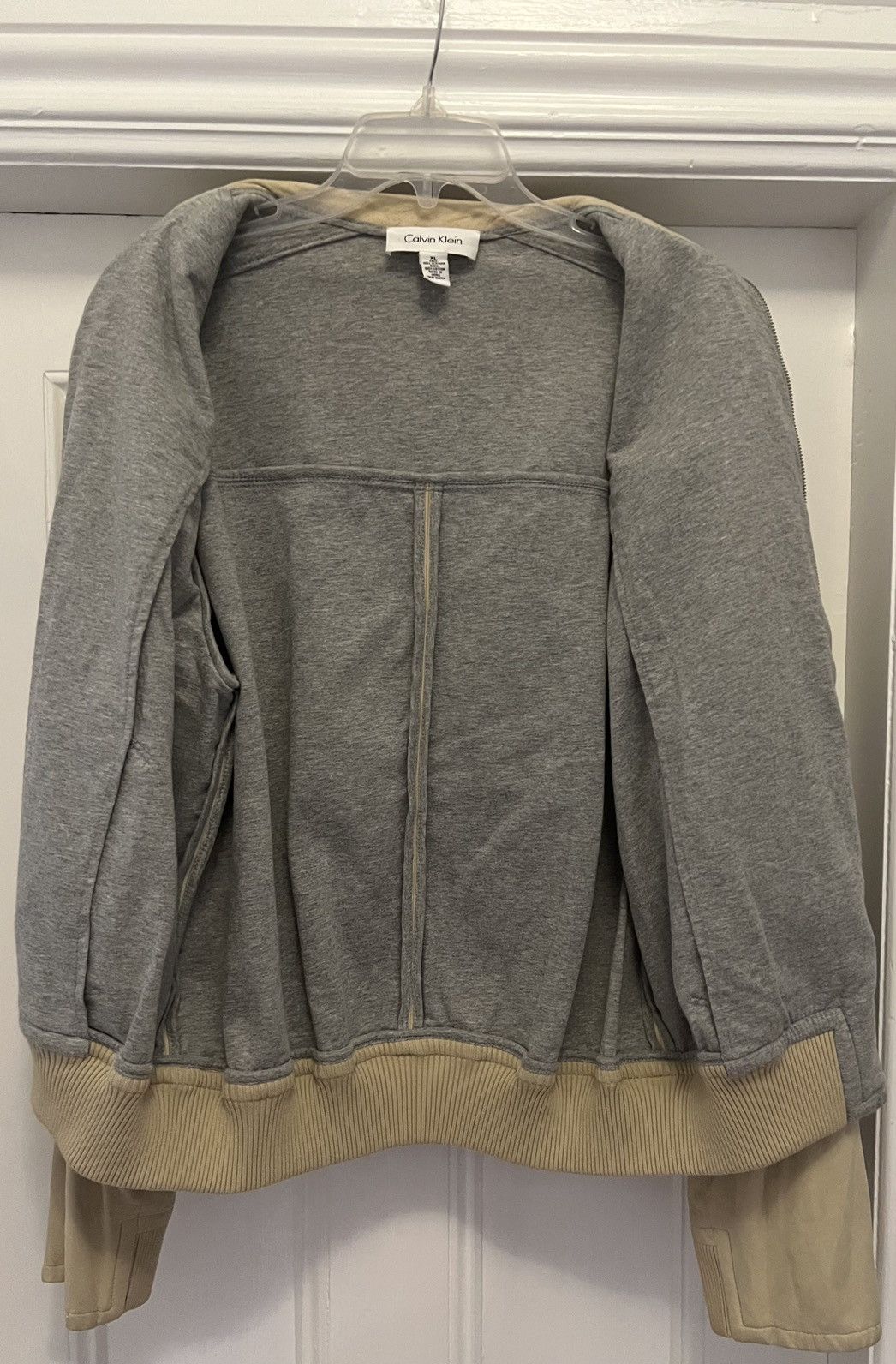 Calvin Klein Authentic Calvin Klein cream leather bomber jacket XL Size US XL / EU 56 / 4 - 4 Thumbnail