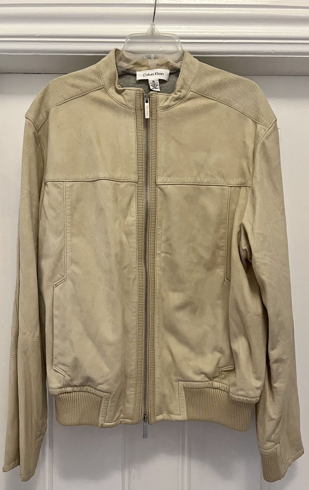 Calvin Klein Authentic Calvin Klein cream leather bomber jacket XL Size US XL / EU 56 / 4 - 1 Thumbnail